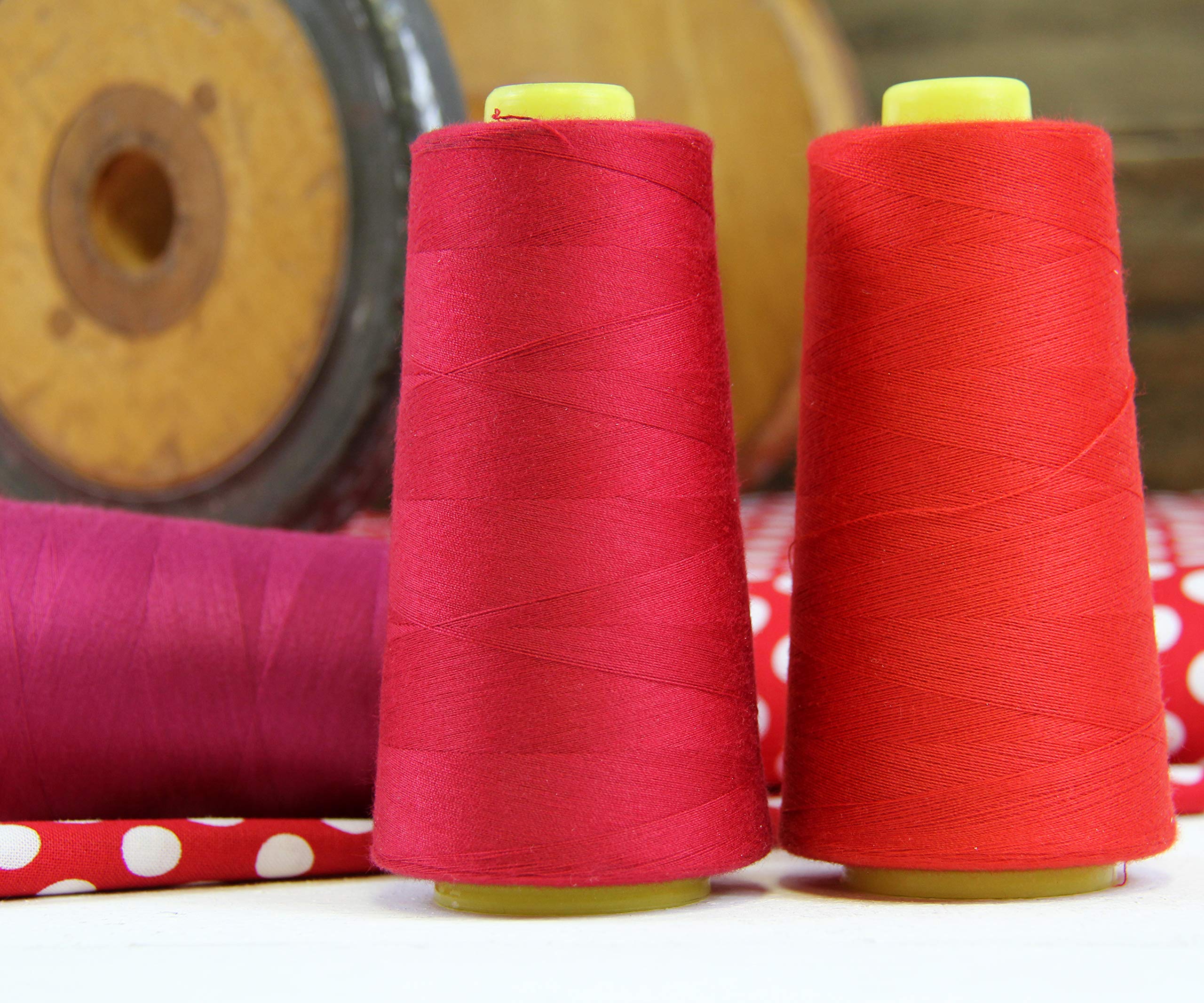 Threadart Serger Thread - 2750 Yard Polyester Sewing Thread Cone (40/2 Weight) in Toast Color - Perfect for Overlock Machines, Quilting & Garment Construction