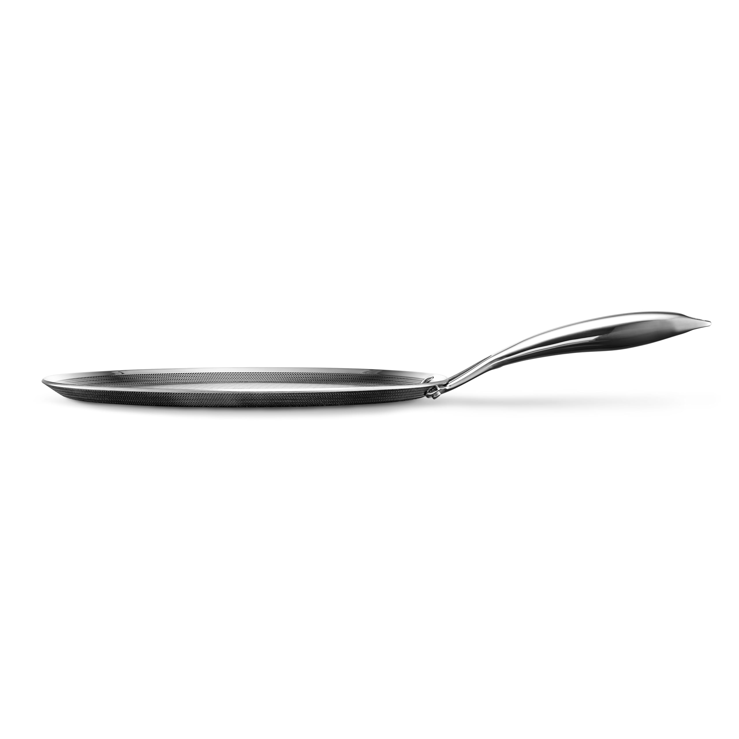 HexClad Hybrid Nonstick 12-Inch Griddle Pan - Stay-Cool Handle, Dishwasher & Oven Safe (900°F), Induction Compatible for All Cooktops - Perfect for Pancakes, Burgers & Seared Steaks at Home