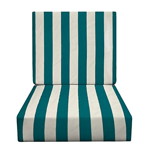 Peacock & White Cabana Stripe