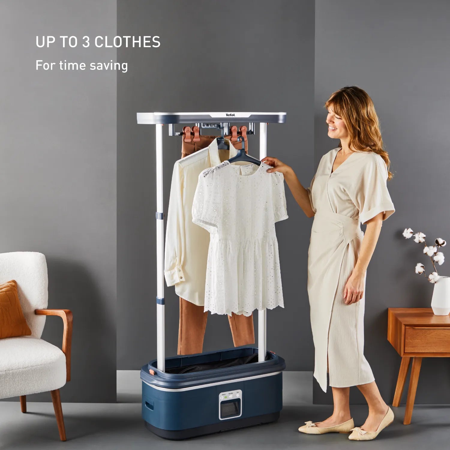 Tefal Care For You First Automatic Garment Steamer YT2040 - Portable Clothes Steamer for Wrinkle Removal, Travel & Home Use - Perfect for Suits, Dresses & Delicate Fabrics