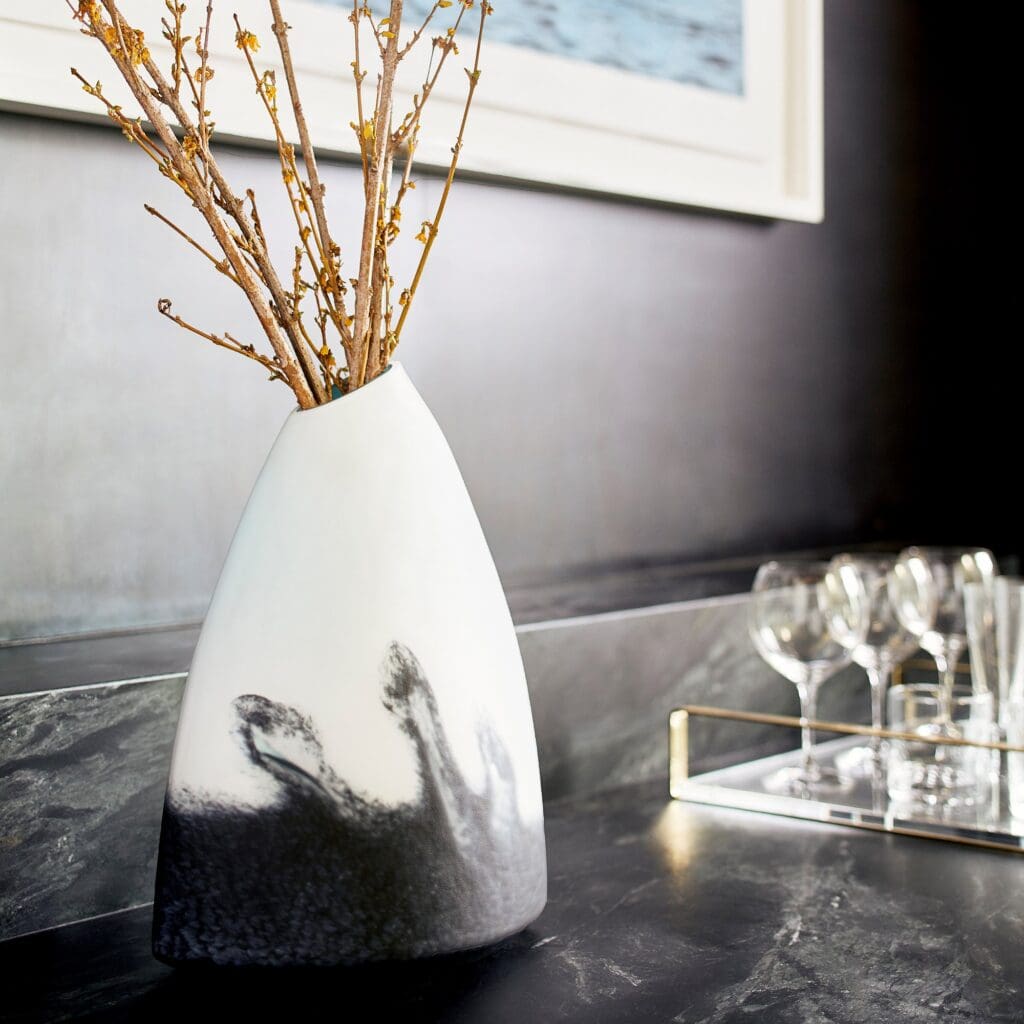 Cyan Design 11080 Mystic Falls Vase - Large Blue and White Ceramic Vase for Home Decor, Wedding Centerpiece, Living Room & Dining Table Decoration