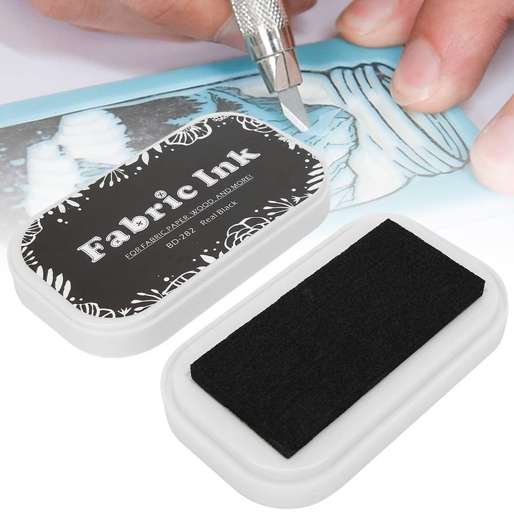 Premium Black Stamp Ink Pads for Rubber Stamps - Ideal for Card Making, Scrapbooking, Wood, Fabric & Paper Crafts - Perfect for DIY Projects, Gift Wrapping & Stationery Design