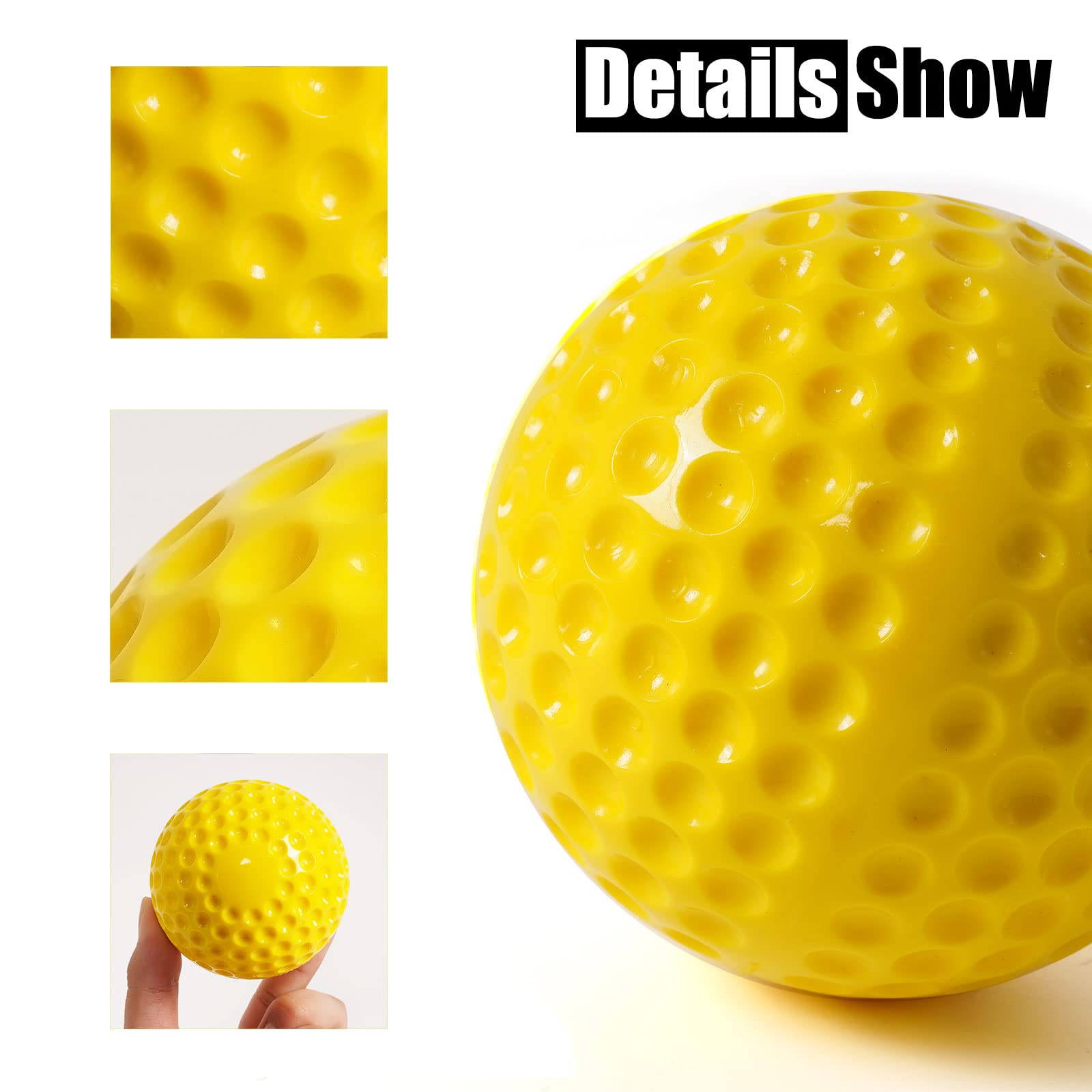 12 Pack Dimpled Baseballs - 9-Inch Pitching Machine Practice Balls for Fielding & Hitting Training (One Dozen) | Perfect for Baseball Practice, Batting Cages & Team Drills