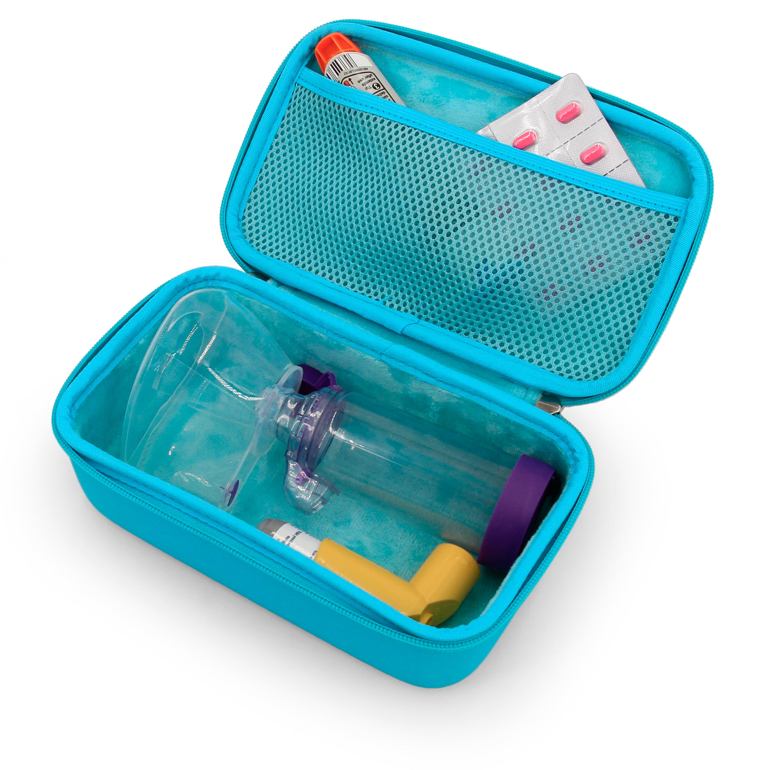 Portable Inhaler Spacer Travel Case - Protective Storage for Asthma Inhaler with Mask & Accessories | Perfect for Travel, Home & Emergency Use