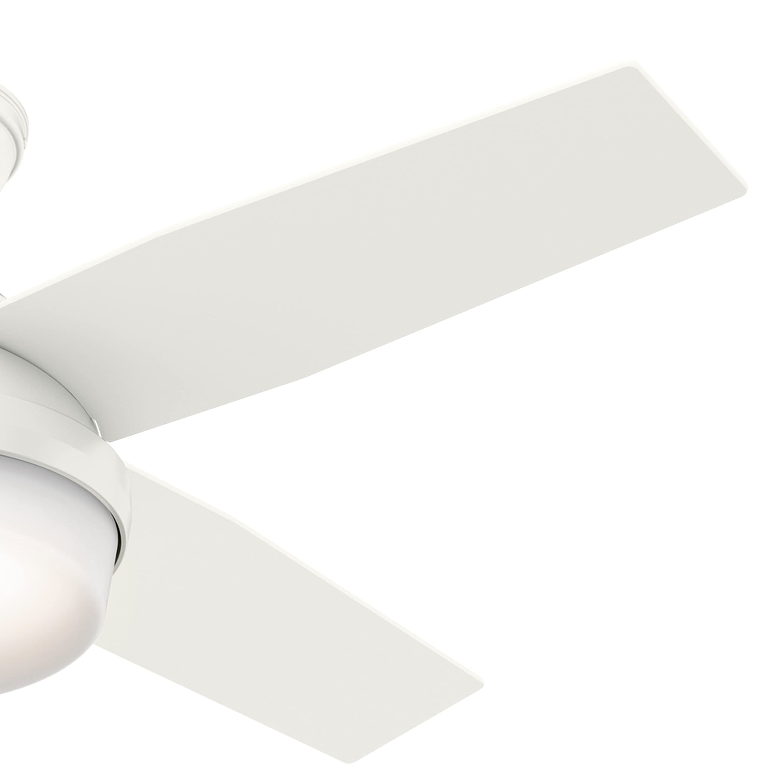 Hunter Fan 44 Inch Modern Ceiling Fan with LED Light Kit & Remote Control - Energy Efficient Indoor Cooling for Bedroom, Living Room & Office (Renewed)