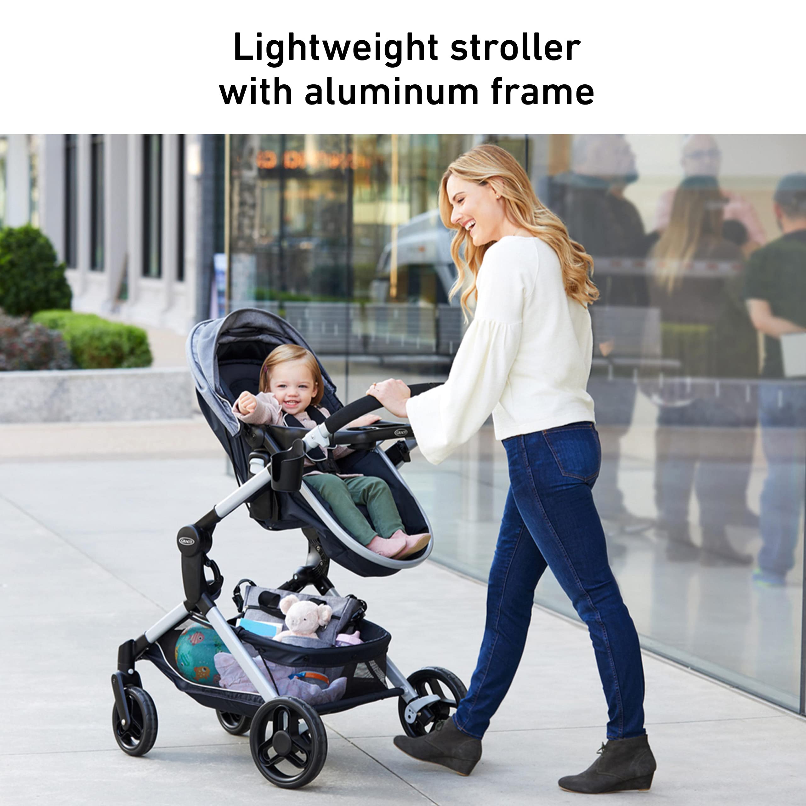 Graco Modes Nest Baby Stroller with Adjustable Height & Reversible Seat - Lightweight Travel Stroller for Infants & Toddlers, Perfect for Shopping, Travel & Daily Walks