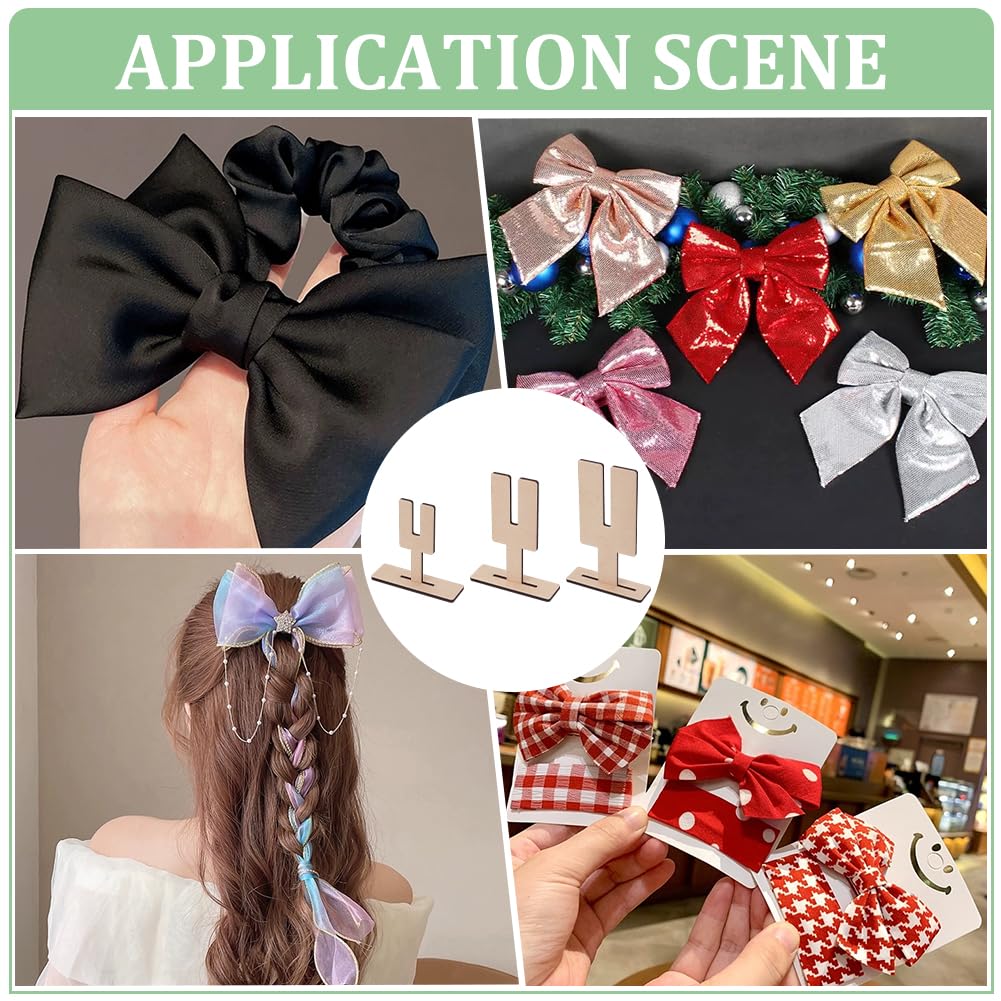 FINGERINSPIRE 3-Piece Bow Making Kit with Wooden Templates - DIY Hair Bows, Gift Wrapping, Corsage & Wreath Decorations - Perfect for Crafting, Weddings, and Home Decor