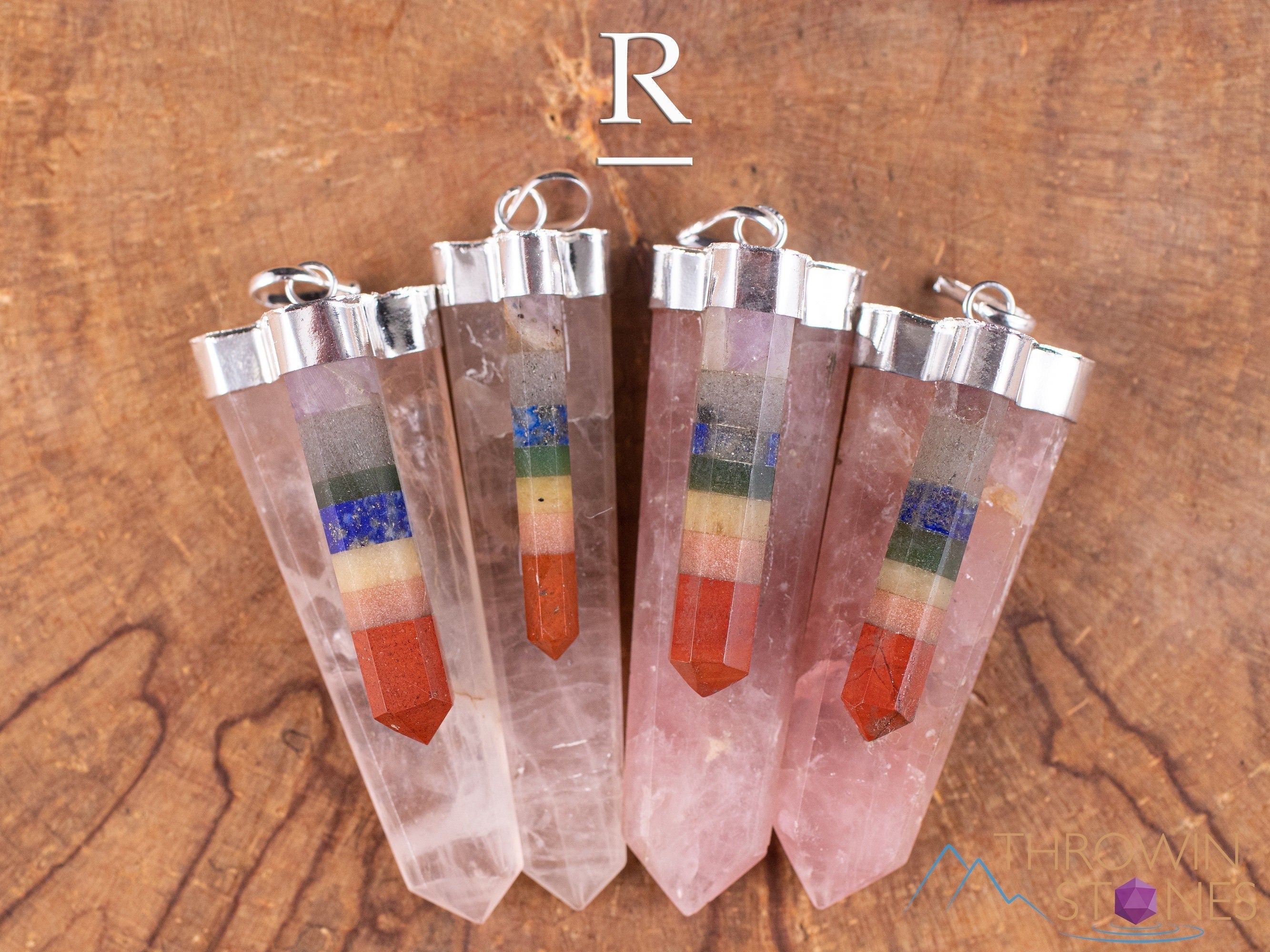 Chakra Healing Crystal Pendant Necklace - Aventurine, Tiger's Eye, Sodalite, Rose Quartz, Clear Quartz & Amethyst Gemstone Jewelry with Crystal Points - E2026 - Perfect for Meditation, Yoga & Spiritual Energy Balancing