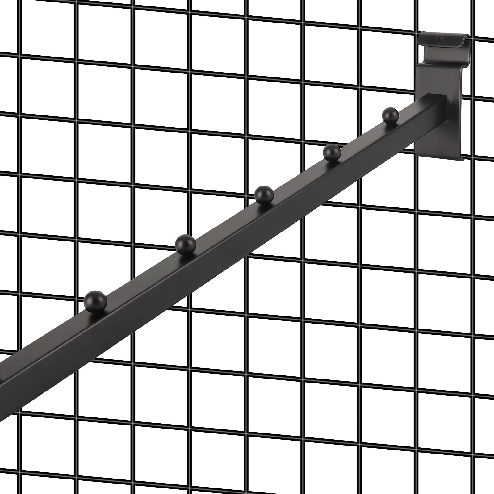 6 Ball Waterfall Gridwall Hooks - 20 Pack Metal Display Rack Accessories for Retail Store Fixtures, Perfect for Hanging Jewelry, Scarves, Bags & Clothing in Boutique Shops