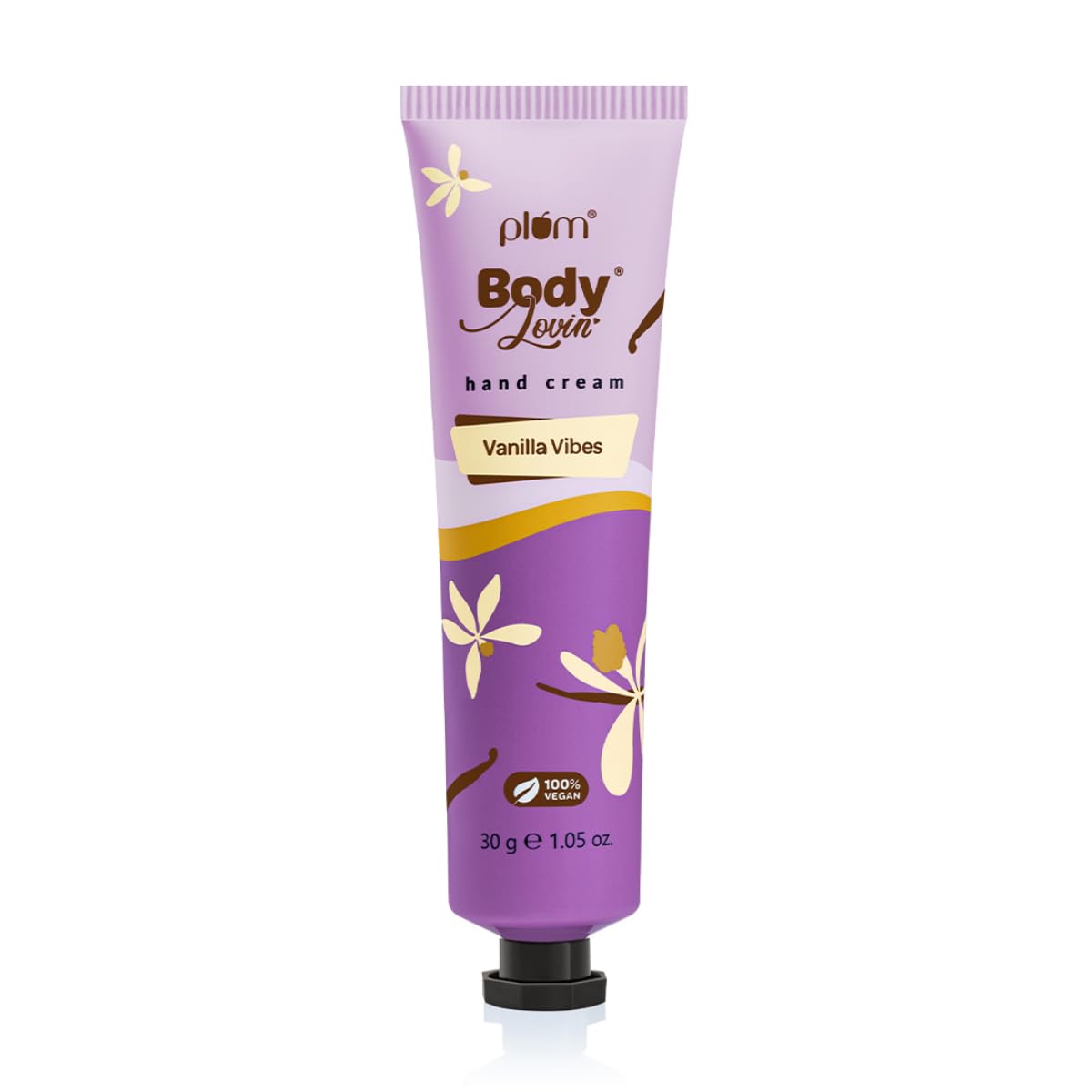 Plum BodyLovin' Vanilla Vibes Hand Cream - Ultra Moisturizing Shea Butter Formula | Non-Greasy, Lightweight & Travel-Sized (30g) | Warm Vanilla Scented Hand Lotion for Dry Skin Care | Perfect for Office, Travel & Daily Hydration