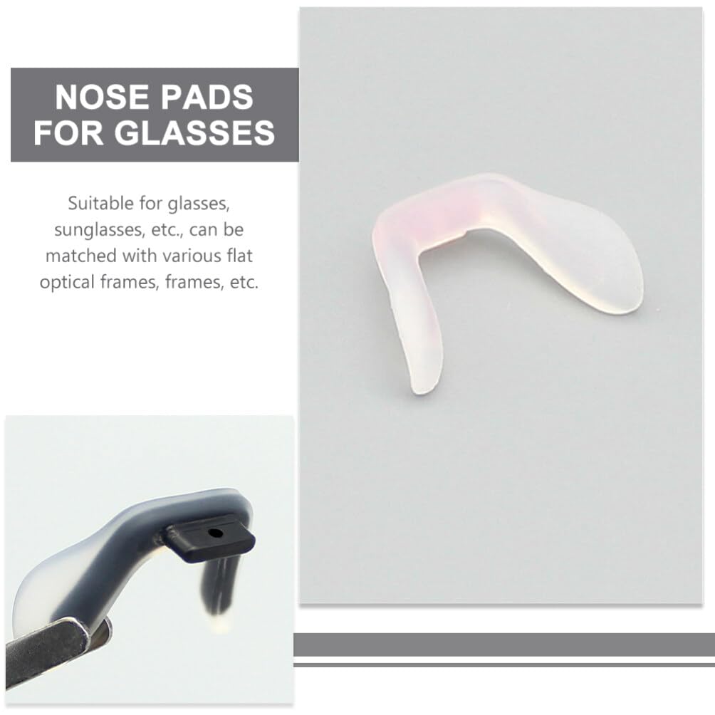3Pcs U-Shaped Silicone Eyeglass Pads - Anti-Slip, Anti-Drop Nose Pads for Glasses - Screw-in Replacement Nose Pads for Comfort & Secure Fit - Perfect for Reading, Sports & Daily Wear