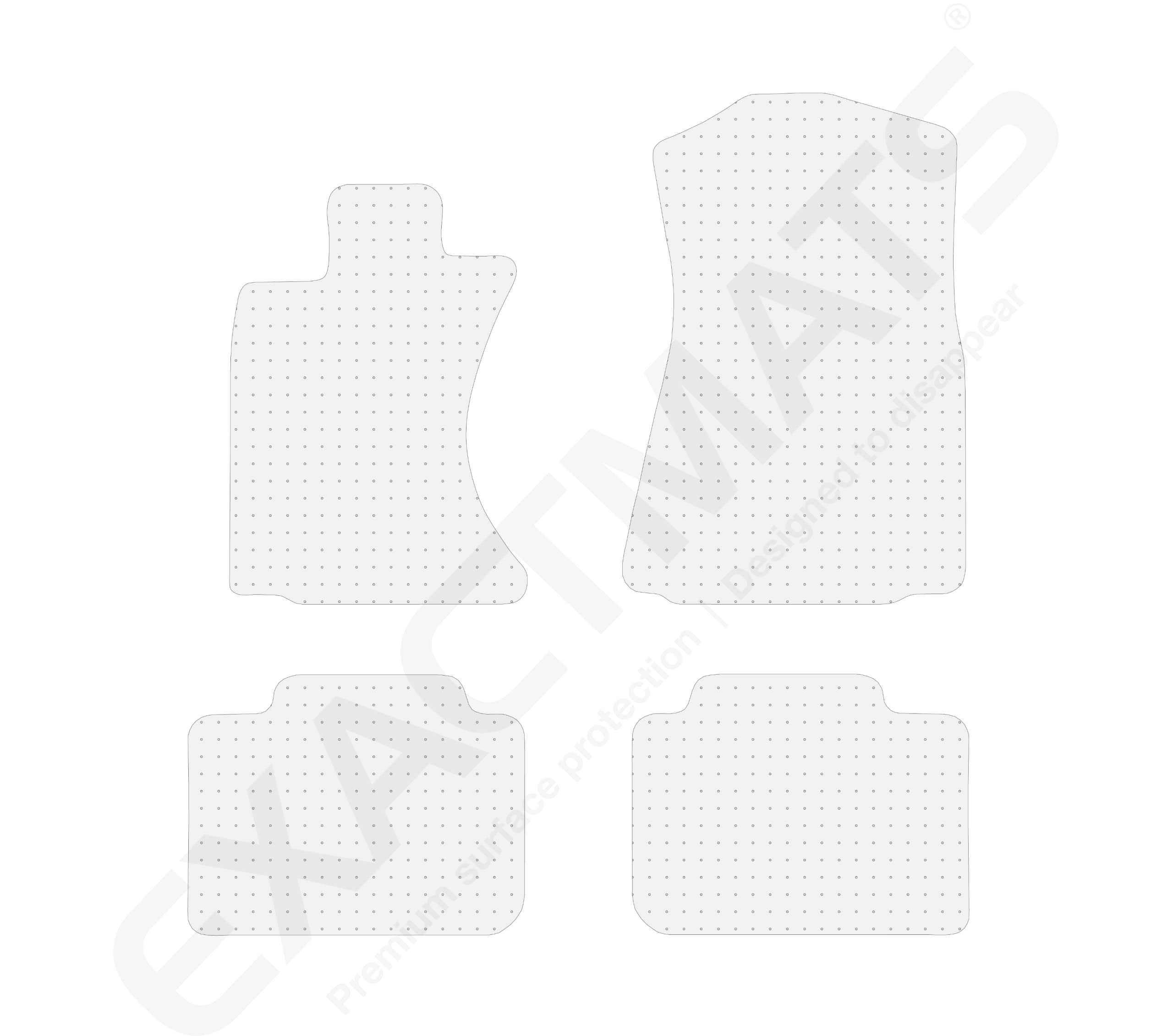 Premium Clear Floor Mats for Lexus GS 350 AWD (2013-2020) - 1st & 2nd Row Custom Fit Protection - USA Made Car Floor Liners - Perfect for All-Weather & Daily Commute Protection