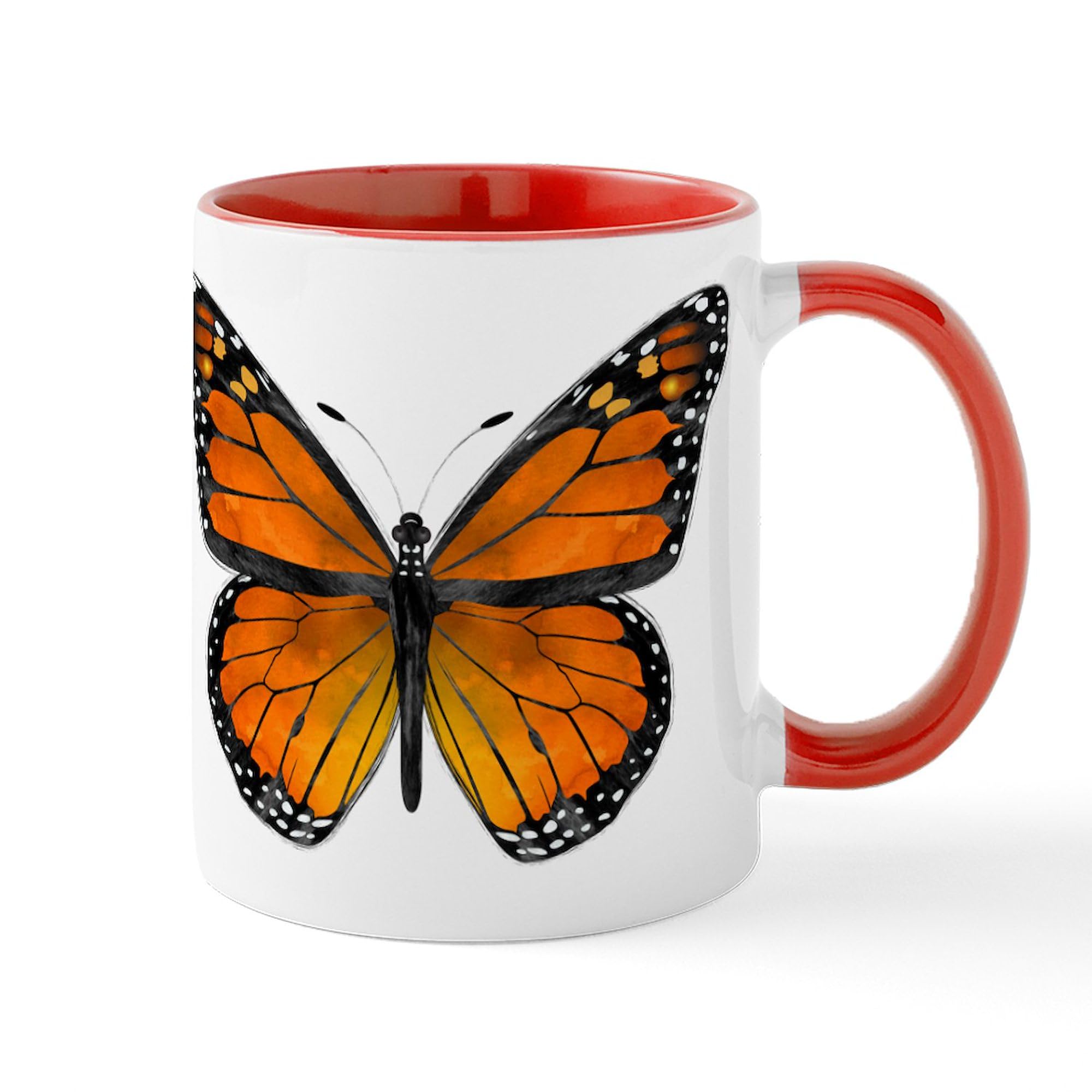 Monarch Butterfly Ceramic Coffee Mug 11 oz (325 ml) - Perfect for Tea, Hot Cocoa & Office Use - CafePress