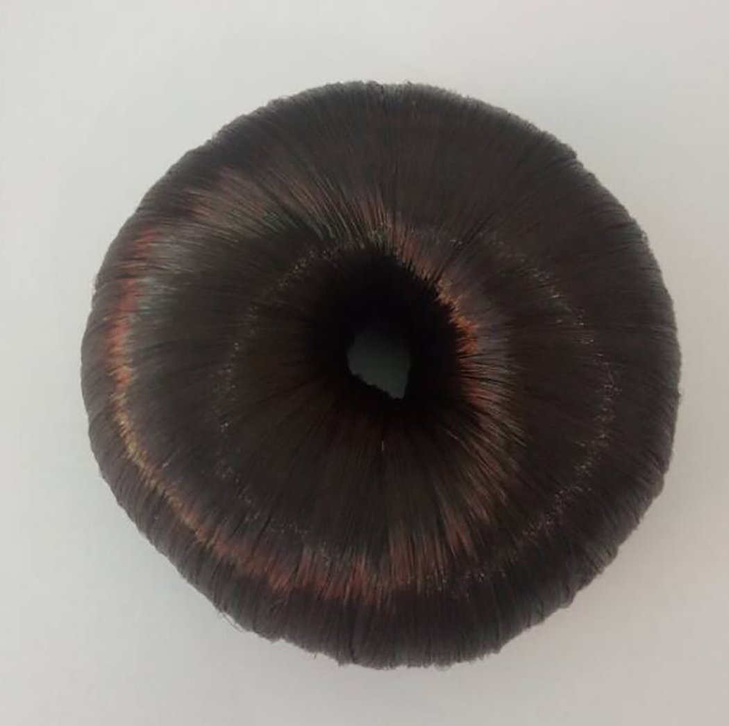 Zoylink Hair Bun Extension - Dark Coffee Elastic Hair Bun Maker for Women, One Size, Multifunctional Hair Accessory for Updos, Ponytails & Special Occasions
