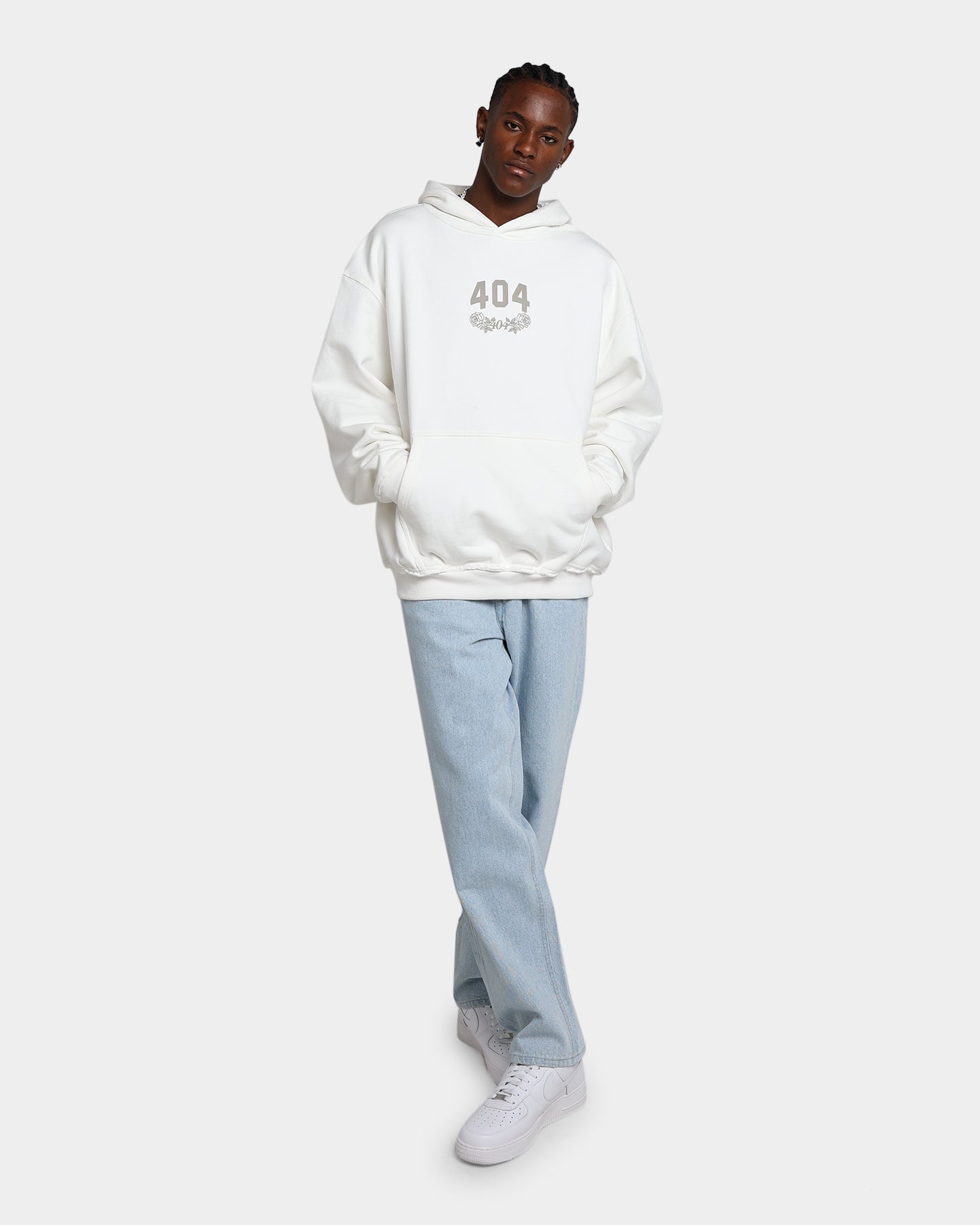 Vintage 404 Flight Hoodie in Off White - Retro Streetwear for Men & Women | Perfect for Casual Wear, Travel, and Urban Fashion