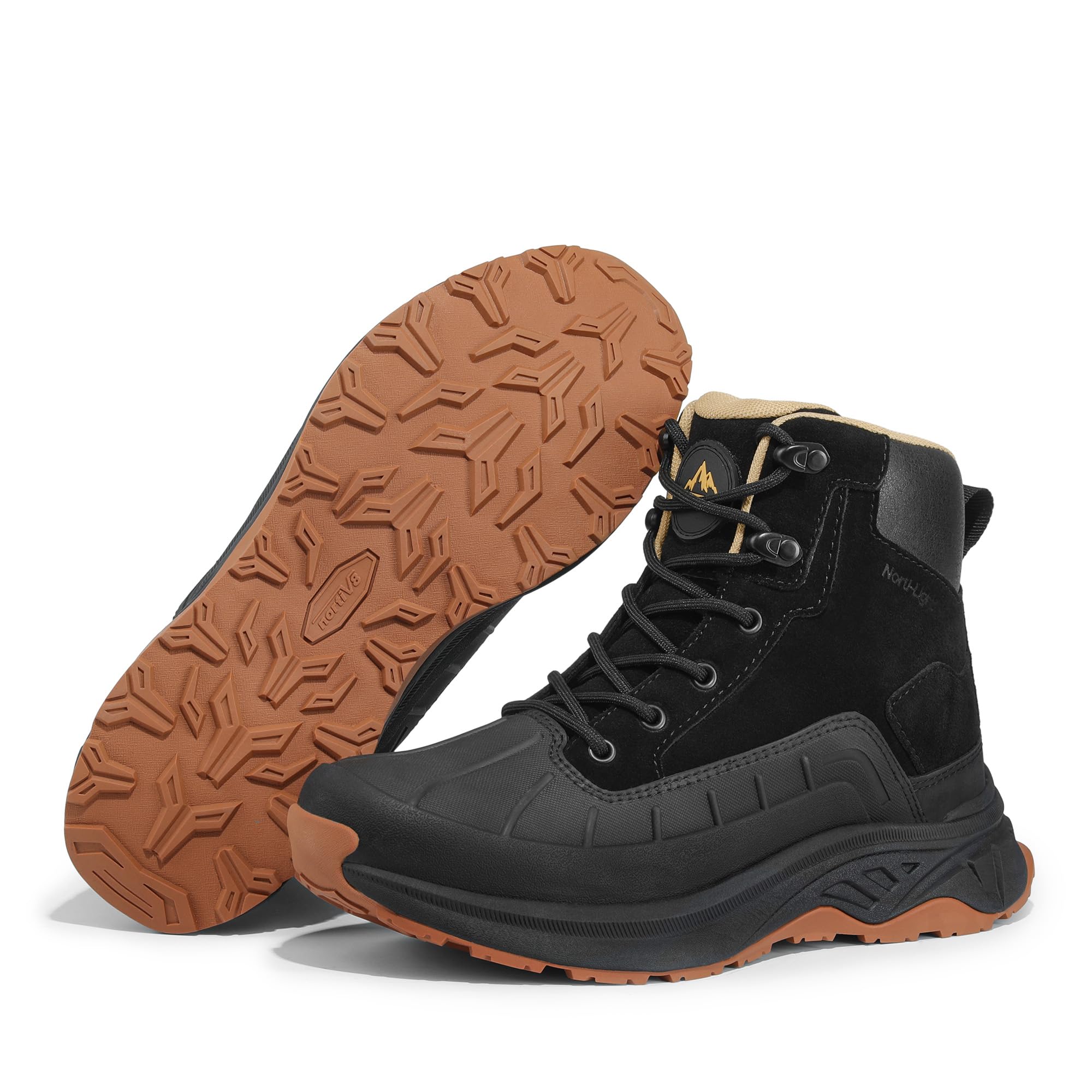 NORTIV 8 Women's Waterproof Hiking Boots - Lightweight Non-Slip Outdoor Trekking Shoes for Camping, Trail Walking & Mountain Climbing | All-Weather Comfort for Adventurous Women