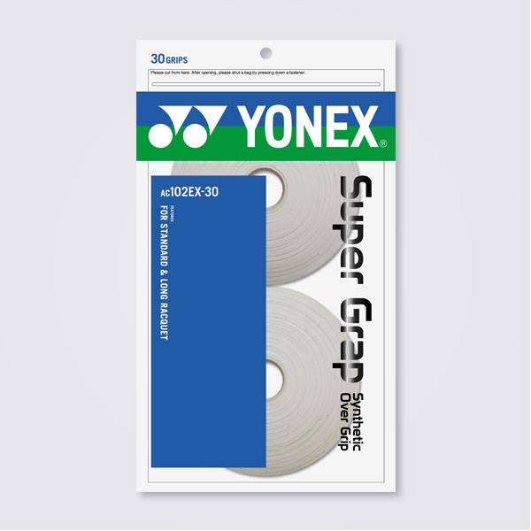 Yonex AC102EX 30 Super Grap Overgrip - 30 Wraps | Premium Tennis & Badminton Grip Tape for Enhanced Sweat Absorption & Control | Perfect for Sports, Racquetball & Squash Players