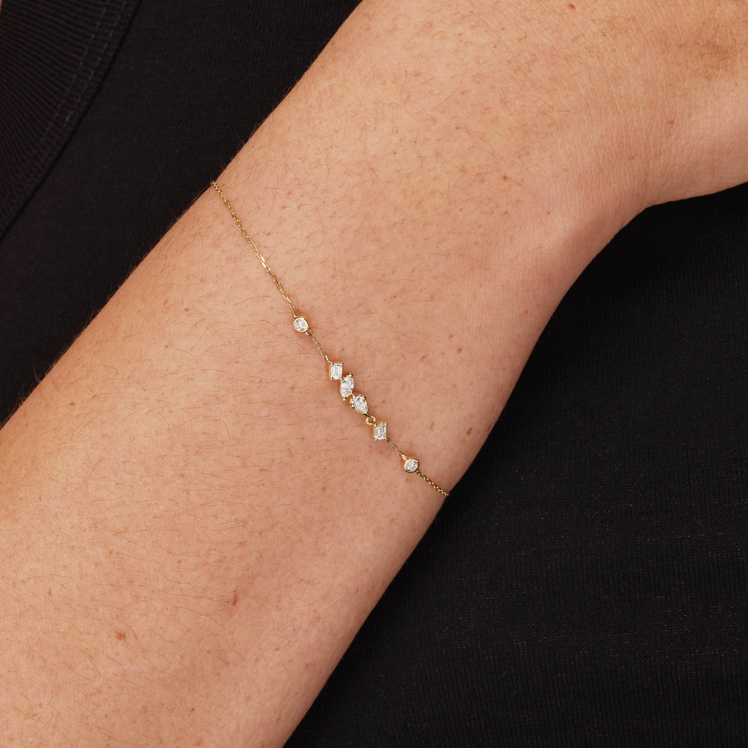 0.25ct Lab Grown Diamond Tennis Bracelet in 10k Gold - Elegant Stackable Jewelry for Women, Perfect for Weddings & Special Occasions