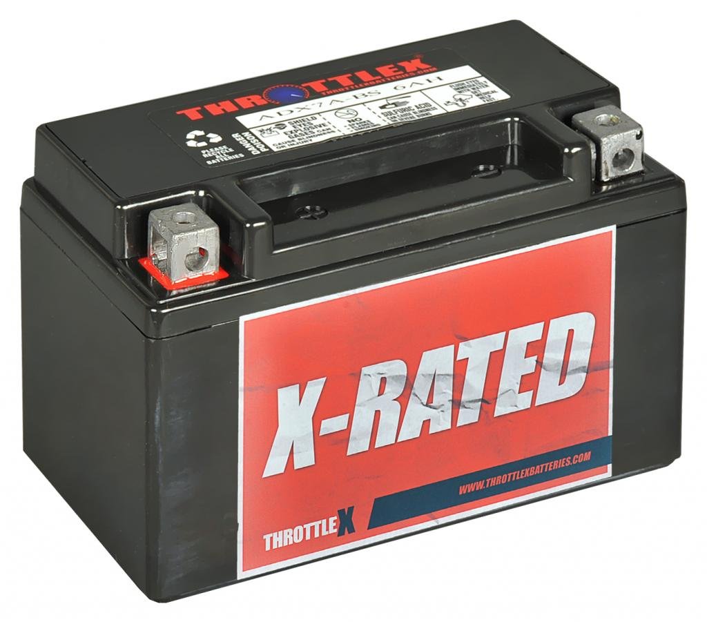 ThrottleX ADX7A-BS AGM Replacement Power Sport Battery - High Performance ATV, Motorcycle & UTV Battery - Perfect for Off-Road Adventures & Powersports Vehicles