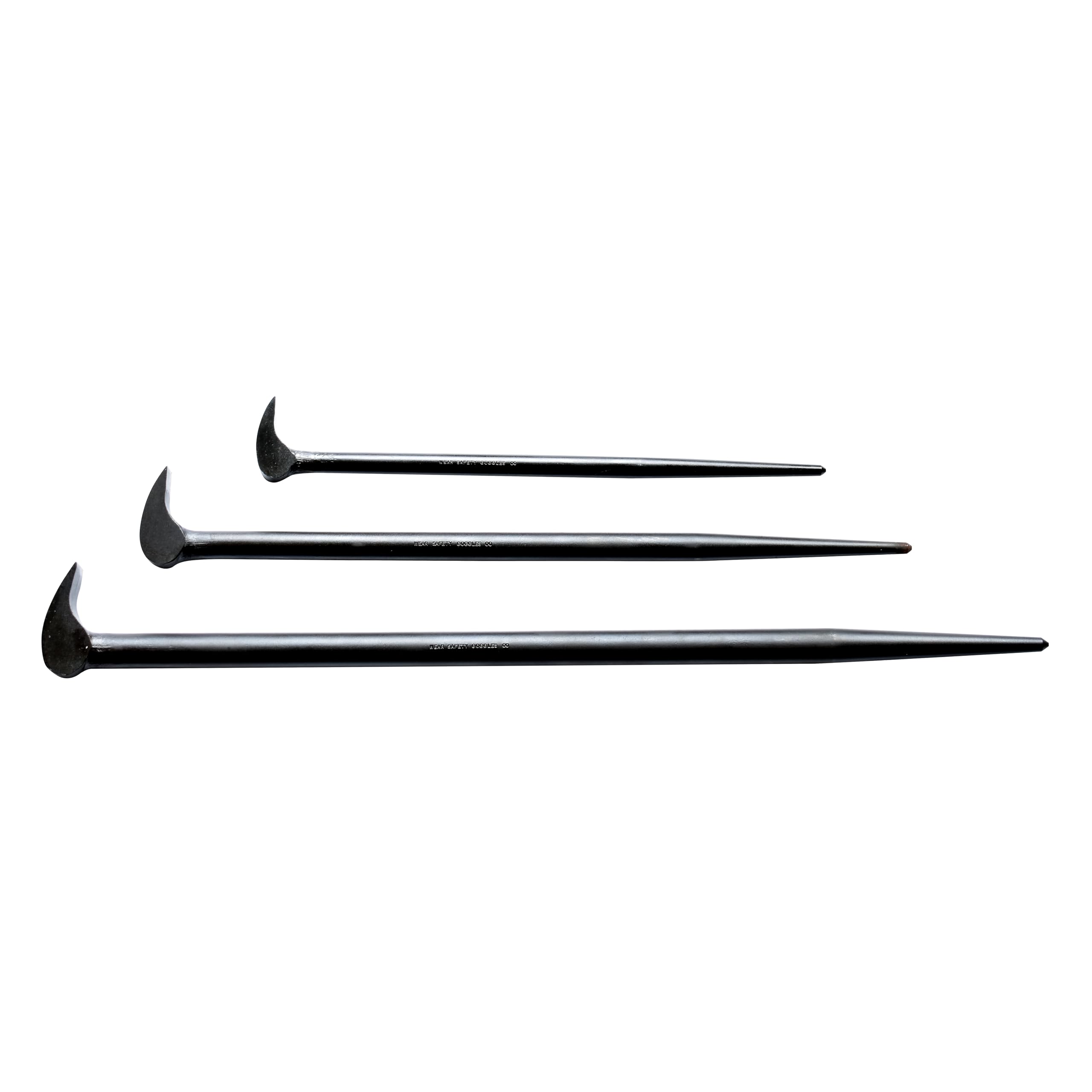Mayhew Tools MA60150 3-Piece Ladyfoot Pry Bar Set - Heavy Duty Black Steel Construction for Automotive Repair & Demolition Work - Perfect for Mechanics, DIY Enthusiasts & Construction Professionals