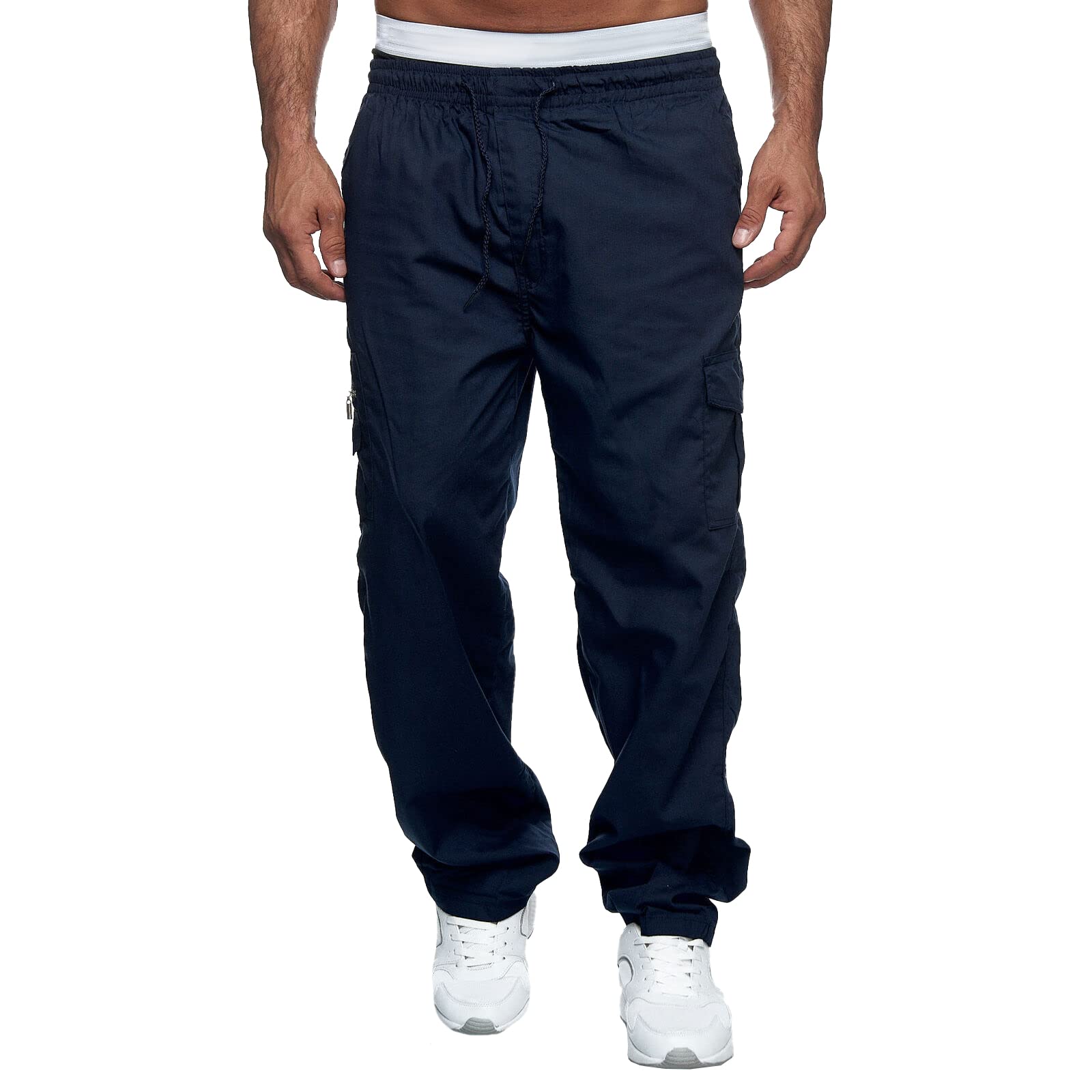 Men's Athletic Cargo Pants - Straight Fit Tactical Jogging Pants for Outdoor Activities, Hiking, Fishing & Casual Wear | Durable & Comfortable Workout Trousers
