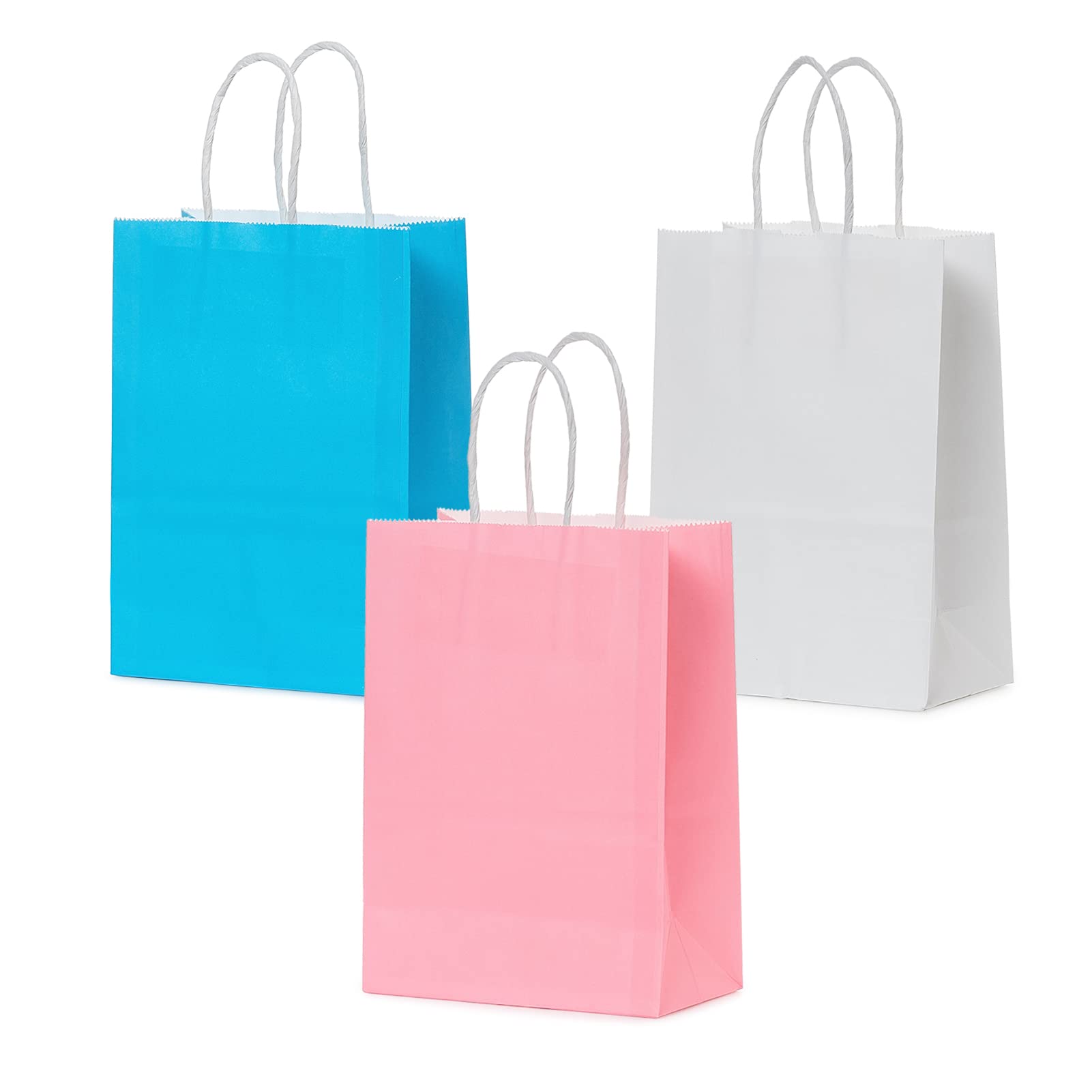Eco-Friendly Kraft Paper Party Favor Bags with Handles - 8.3