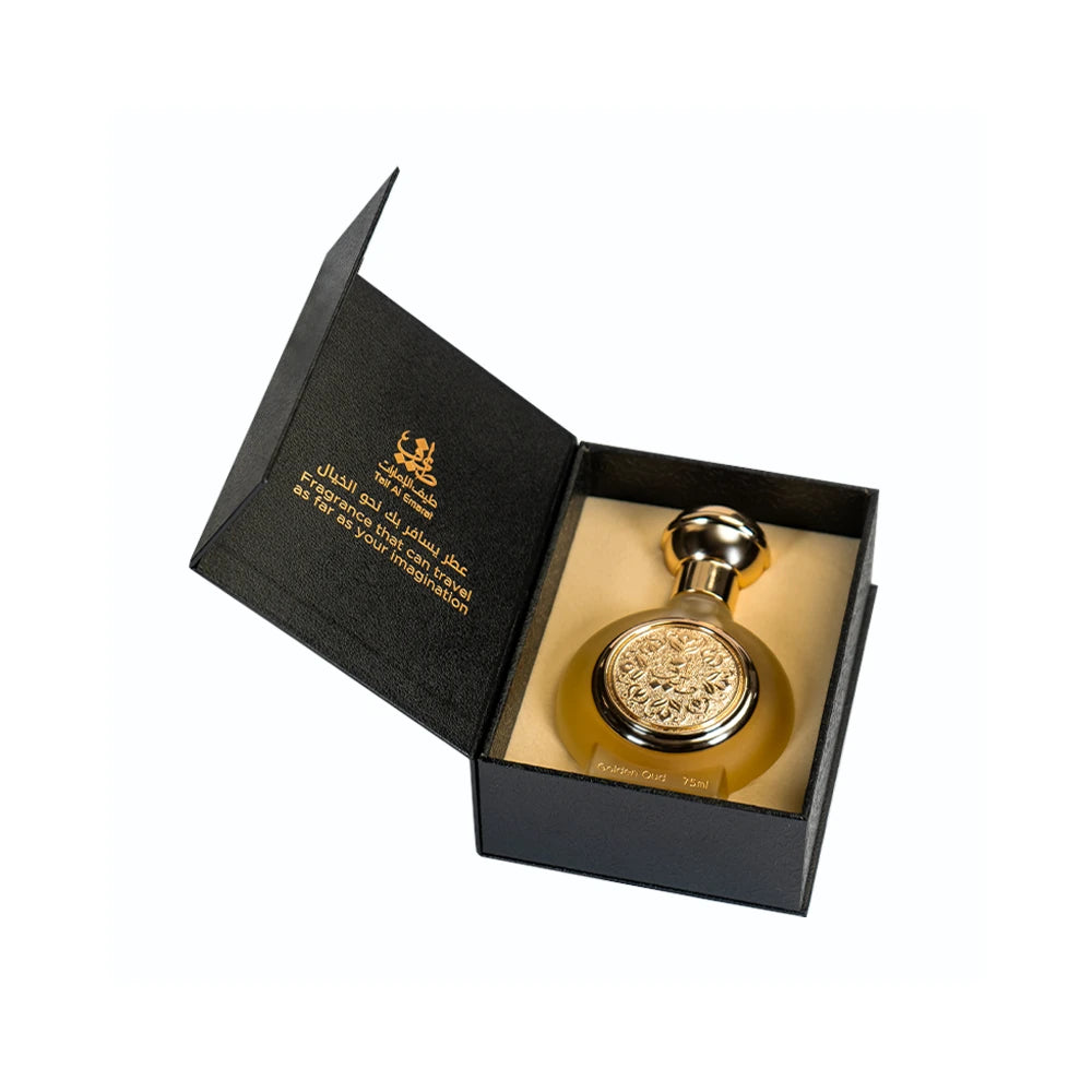 Golden Oud Eau de Parfum 75ml - Premium Long-Lasting Perfume for Men & Women - Perfect for Evening Events, Romantic Dates & Special Occasions