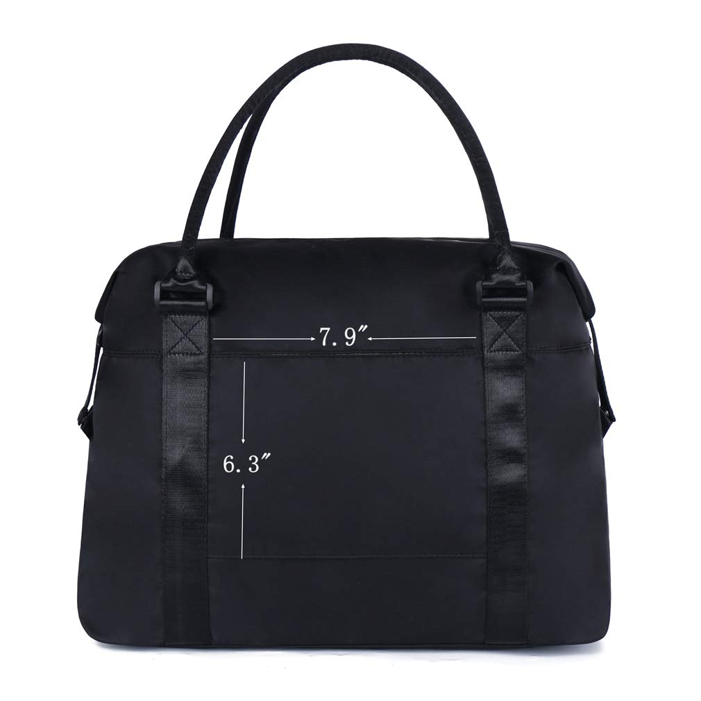 Unisex Large Travel Weekender Bag - Durable Overnight Duffle & Gym Tote with Trolley Handle (Black) - Perfect for Business Trips, Gym Workouts & Weekend Getaways