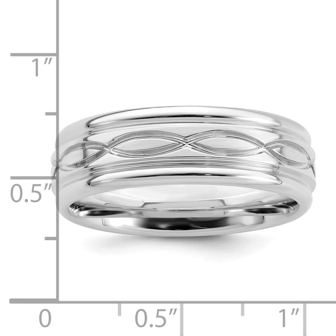 7mm Sterling Silver Polished Infinity Symbol Wedding Band Ring for Women & Men - Perfect for Anniversaries, Engagements and Couple Jewelry Gifts