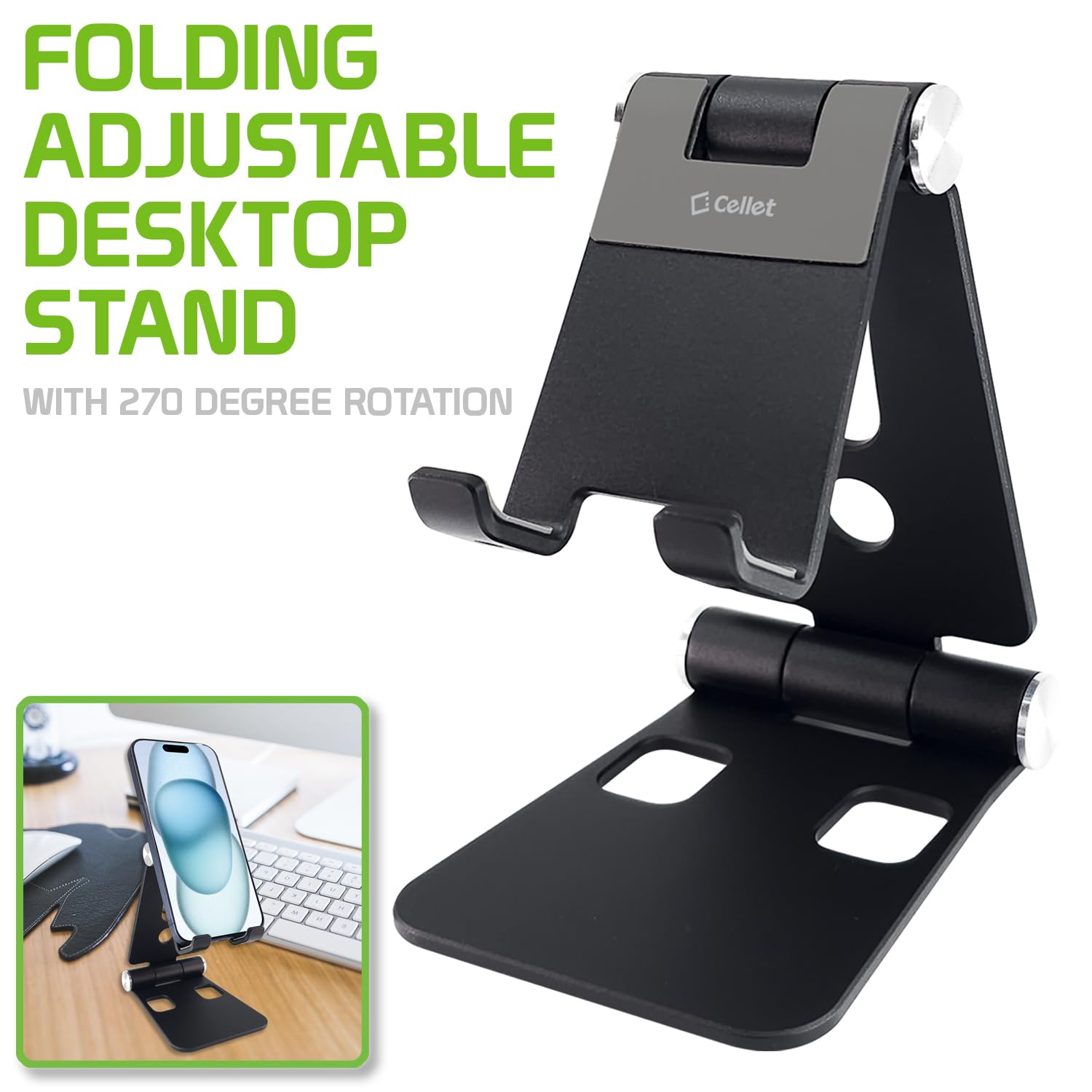 Universal Phone Stand Holder for iPhone Samsung Galaxy - Desktop Dock for Work & Home Use