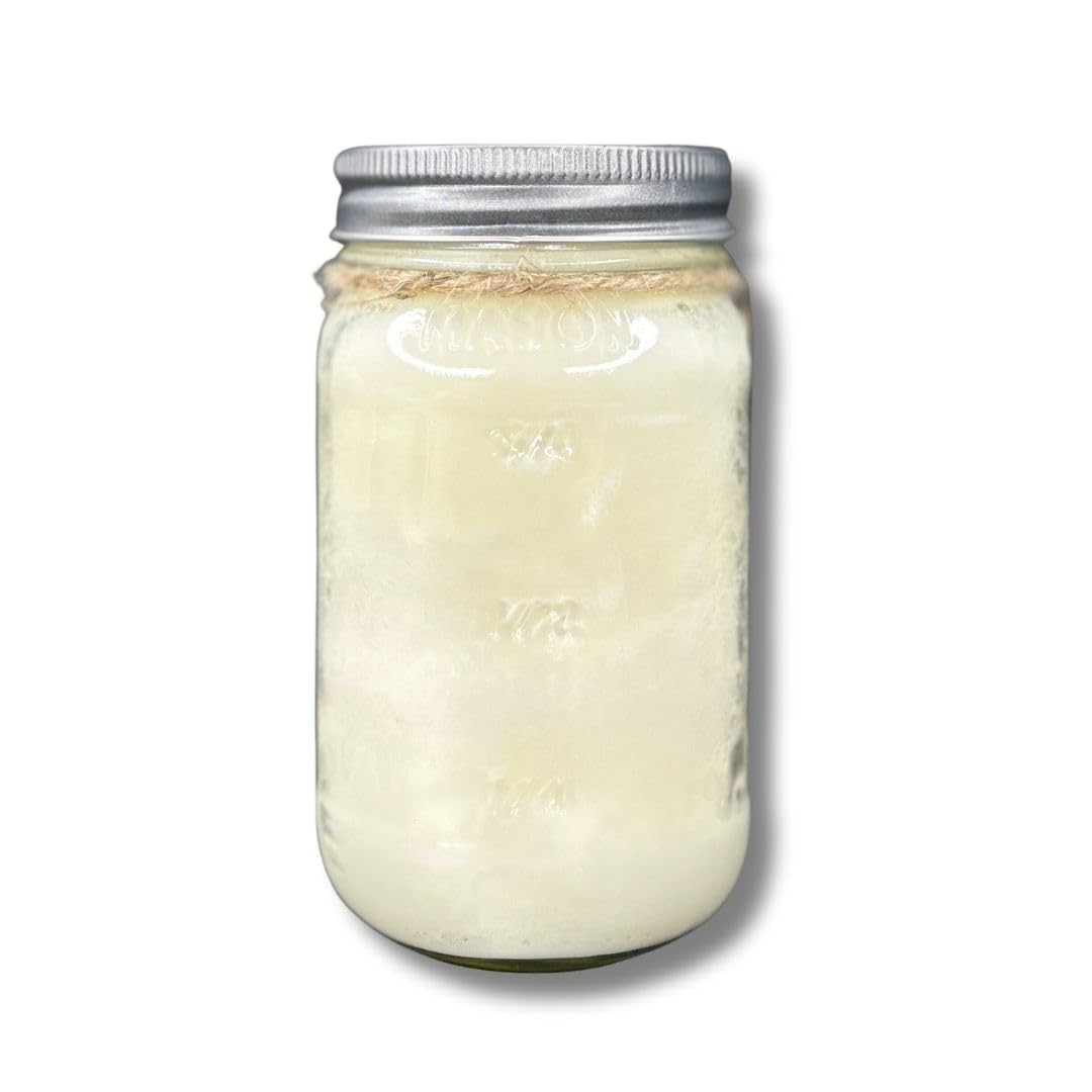 16oz Harvest Moon Scented Soy Wax Candle in Reusable Mason Jar - 80 Hours Burn Time, Autumn Fragrance for Home Decor, Gifts & Relaxation - Perfect for Fall Evenings, Cozy Home Ambiance & Thoughtful Presents