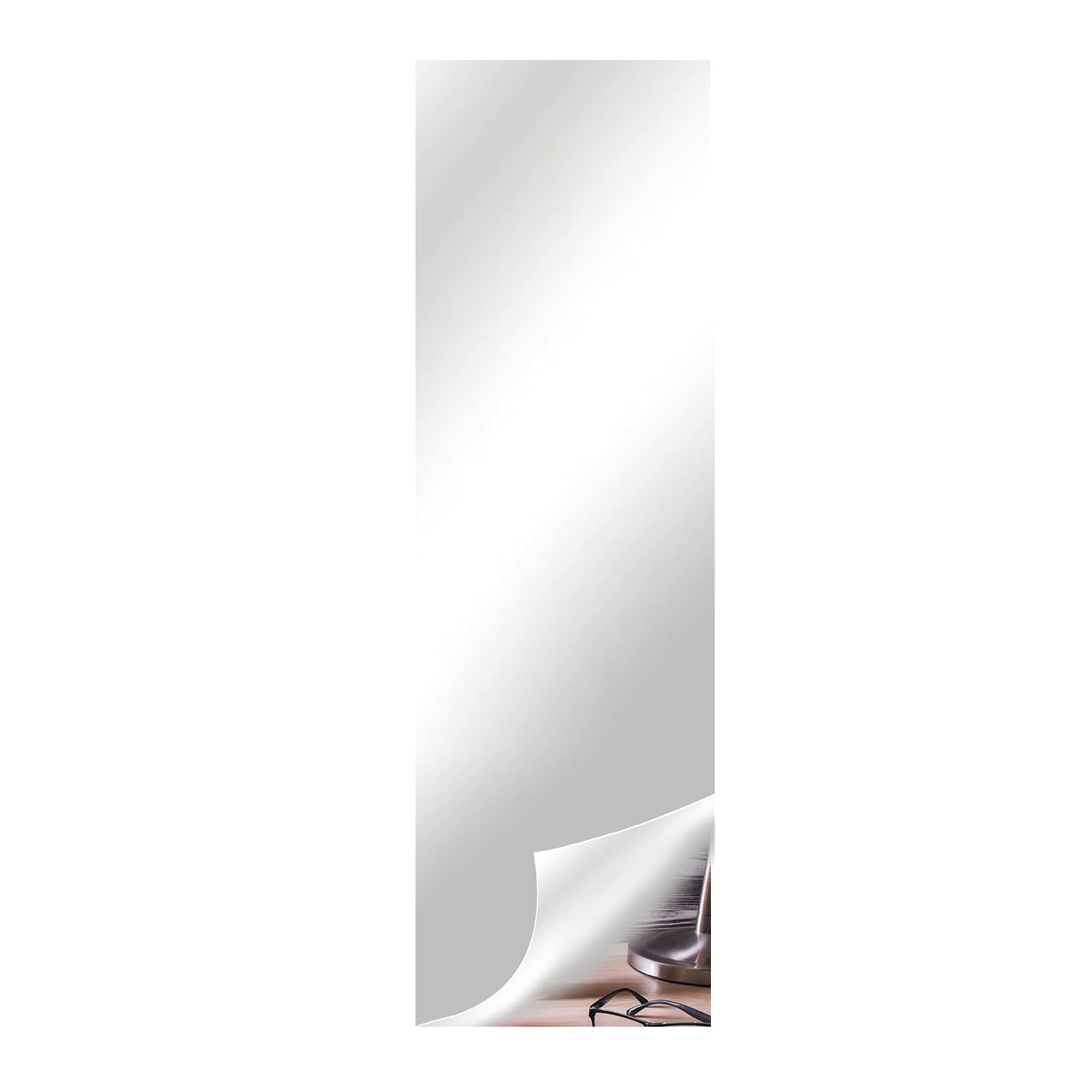 2 Pack Flexible Acrylic Mirror Stickers - Self-Adhesive Silver Wall Mirror Film (50cm x 200cm x 0.1mm) for Bathroom, Home Decor & DIY Projects - Shatterproof Non-Glass Mirror Tiles for Bedroom, Closet & Vanity Makeup Areas