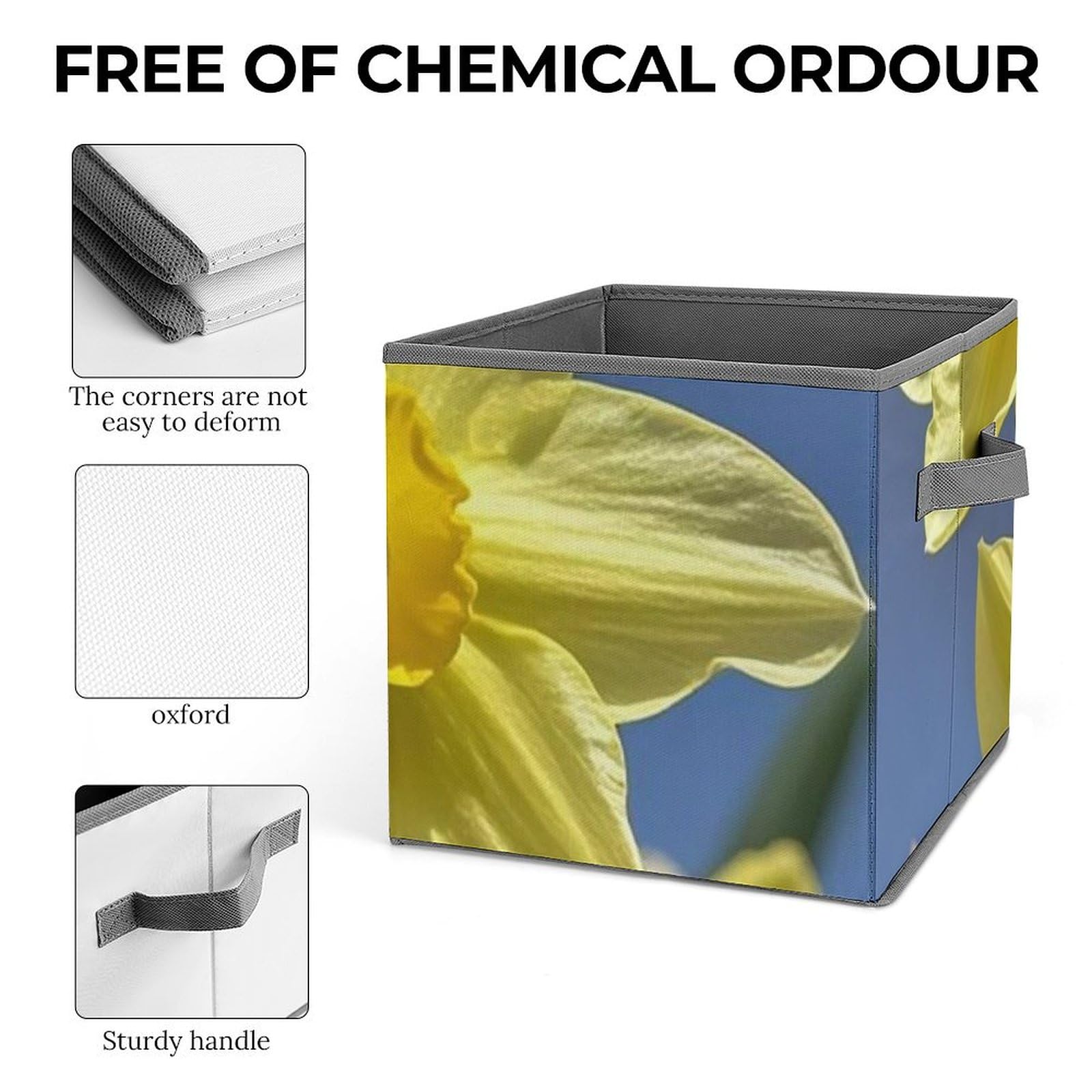 Yellow Daffodils Collapsible Storage Cubes - 10.6