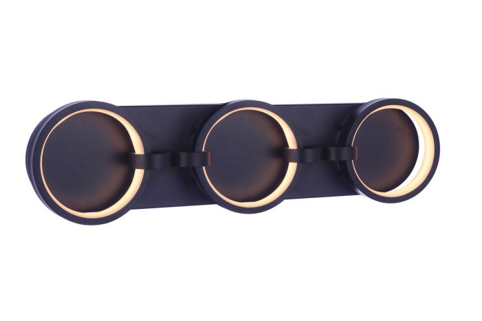 Craftmade Context 3-Light LED Bathroom Vanity Light - Modern Mirror Lighting for Bathroom, Powder Room & Dressing Area