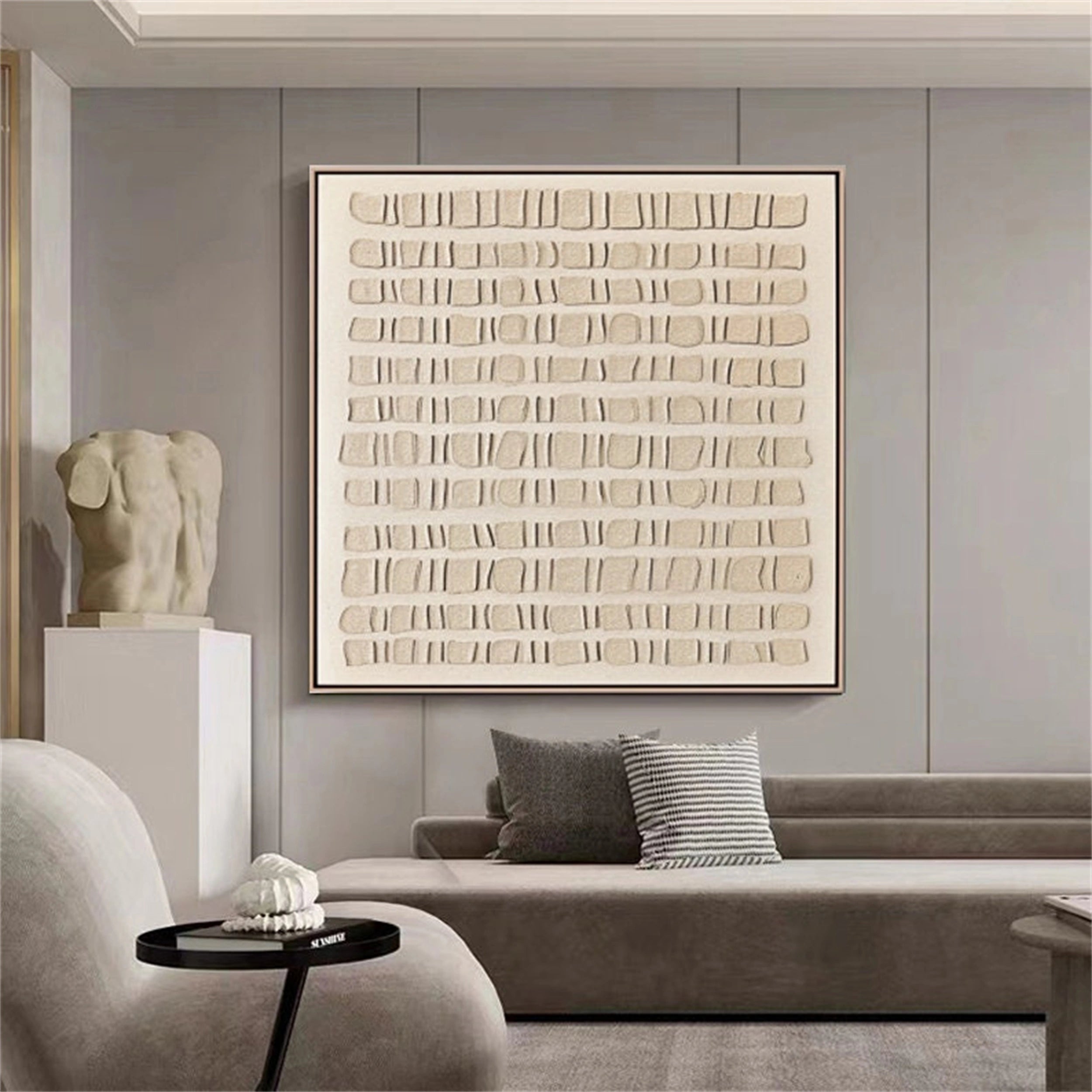 Beige & Brown Abstract Wall Art Print #BB085 - Modern Home Decor for Living Room, Bedroom & Office
