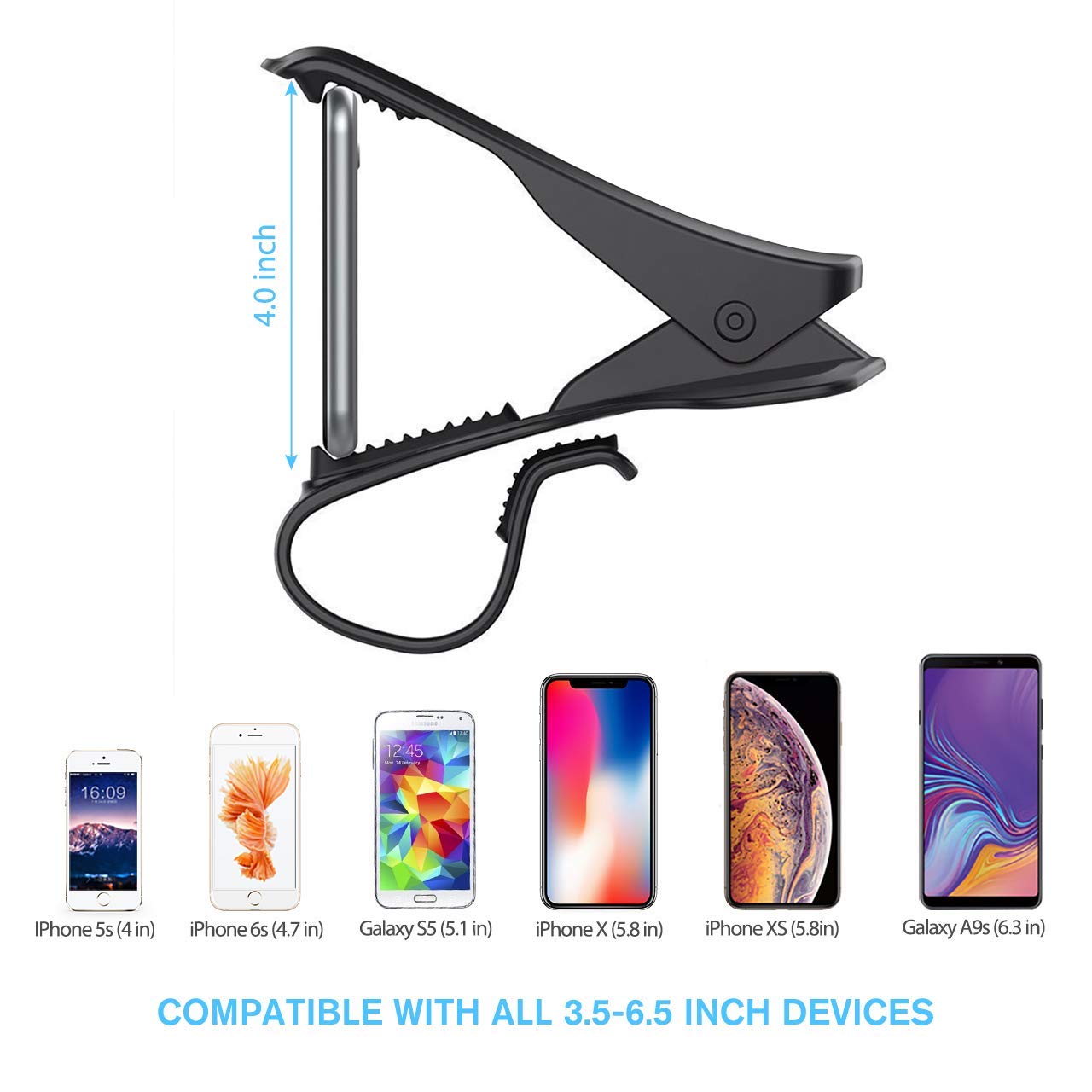 Car Phone Holder for iPhone & Samsung - 6.5
