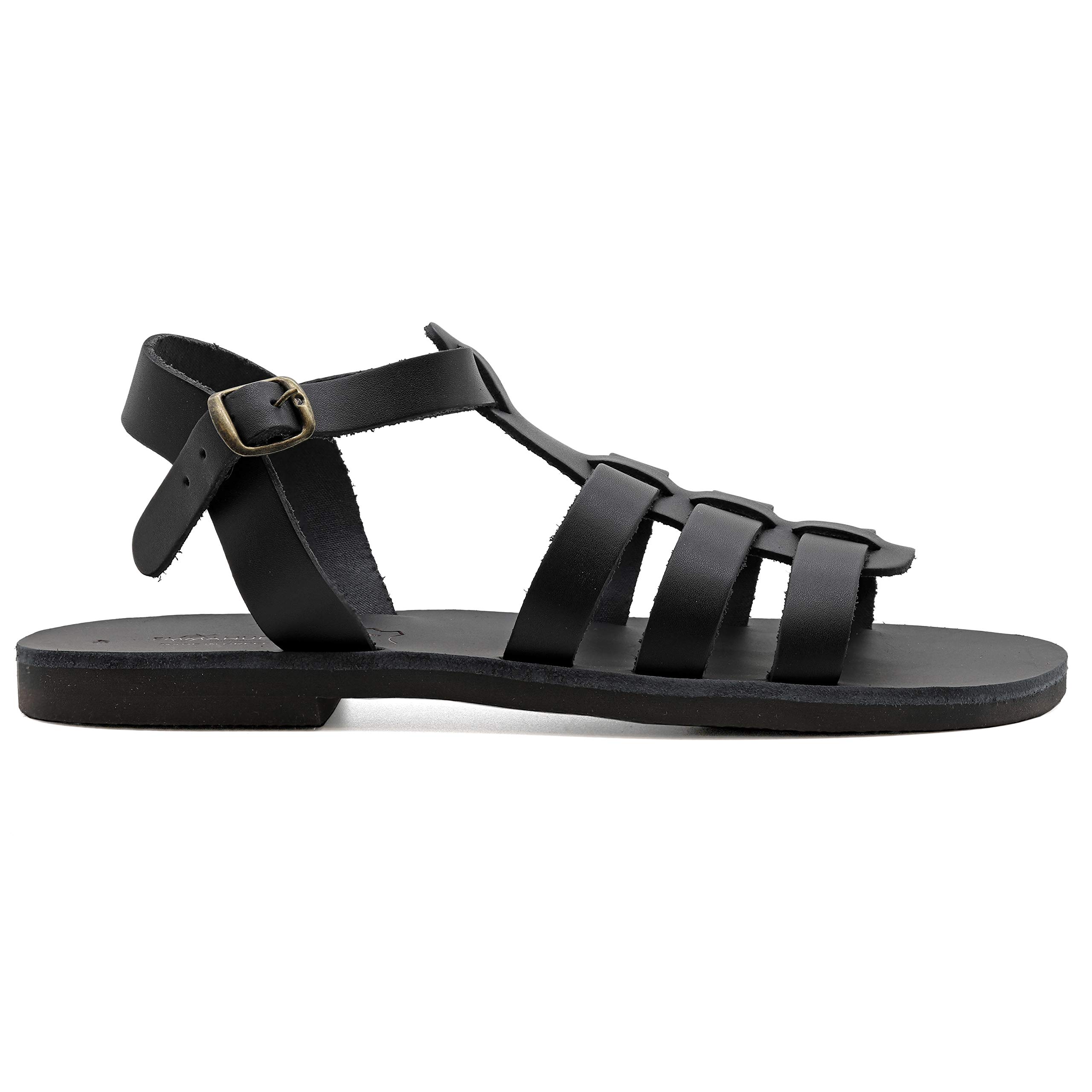 Handmade Greek Leather Fisherman Sandals for Men | Adjustable Buckle Strap Summer Shoes | Premium Quality Men's Strappy Sandals | Perfect for Beach, Vacation & Casual Wear