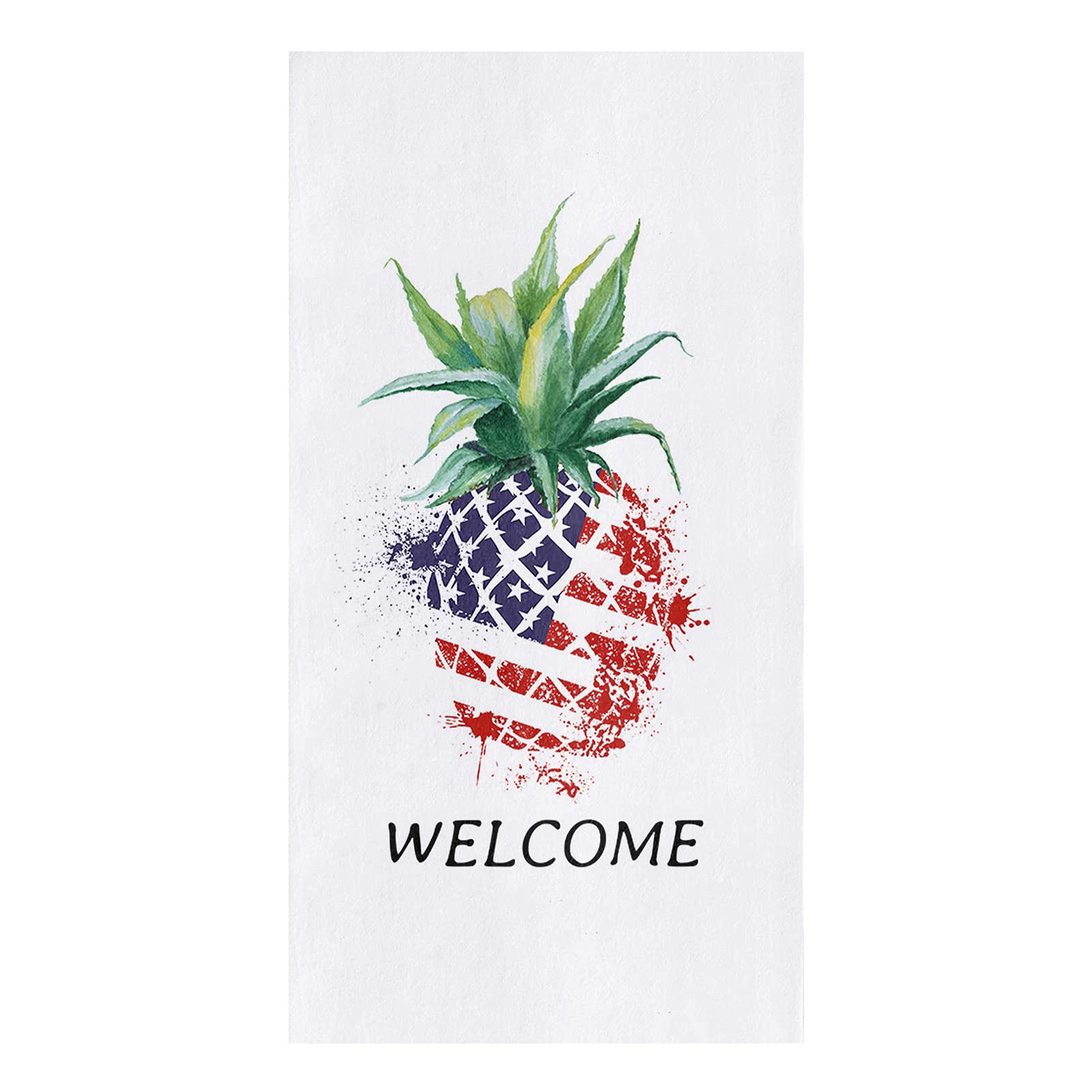 3-Pack American Flag Pineapple Microfiber Kitchen Towels - Super Absorbent, Quick Drying & Soft Dish Cloths (18