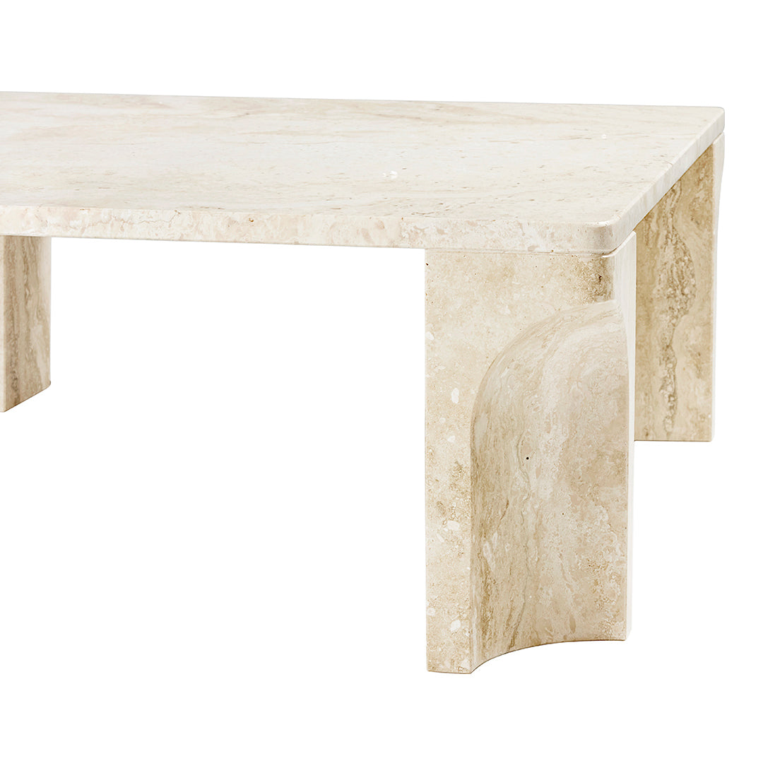 Modern Doric Coffee Table - Solid Wood Living Room Furniture for Home Decor | Perfect for Small Spaces, Apartments & Cozy Gatherings