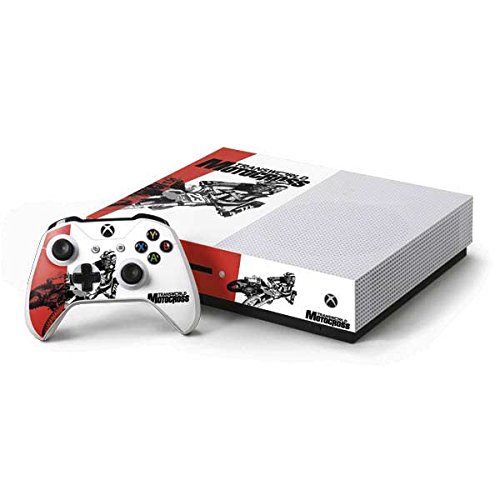 Skinit Decal Gaming Skin for Xbox One S Console & Controller Bundle - Officially Licensed TransWorld Motocross Design | Protective Vinyl Wrap for Gaming Accessories | Perfect for Gamers, Collectors & Motocross Fans