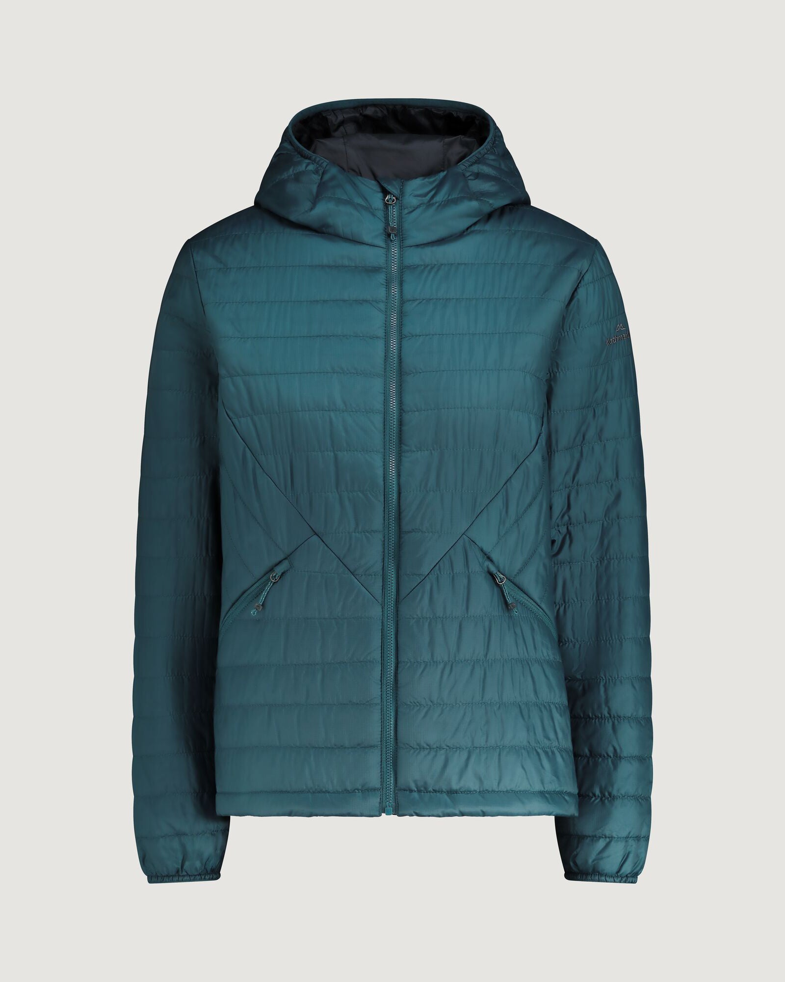 Heli R Women's novaLOFT Hooded Jacket - Lightweight Waterproof Winter Coat with Fleece Lining, Deep Lagoon Blue - Perfect for Hiking, Camping & Outdoor Activities