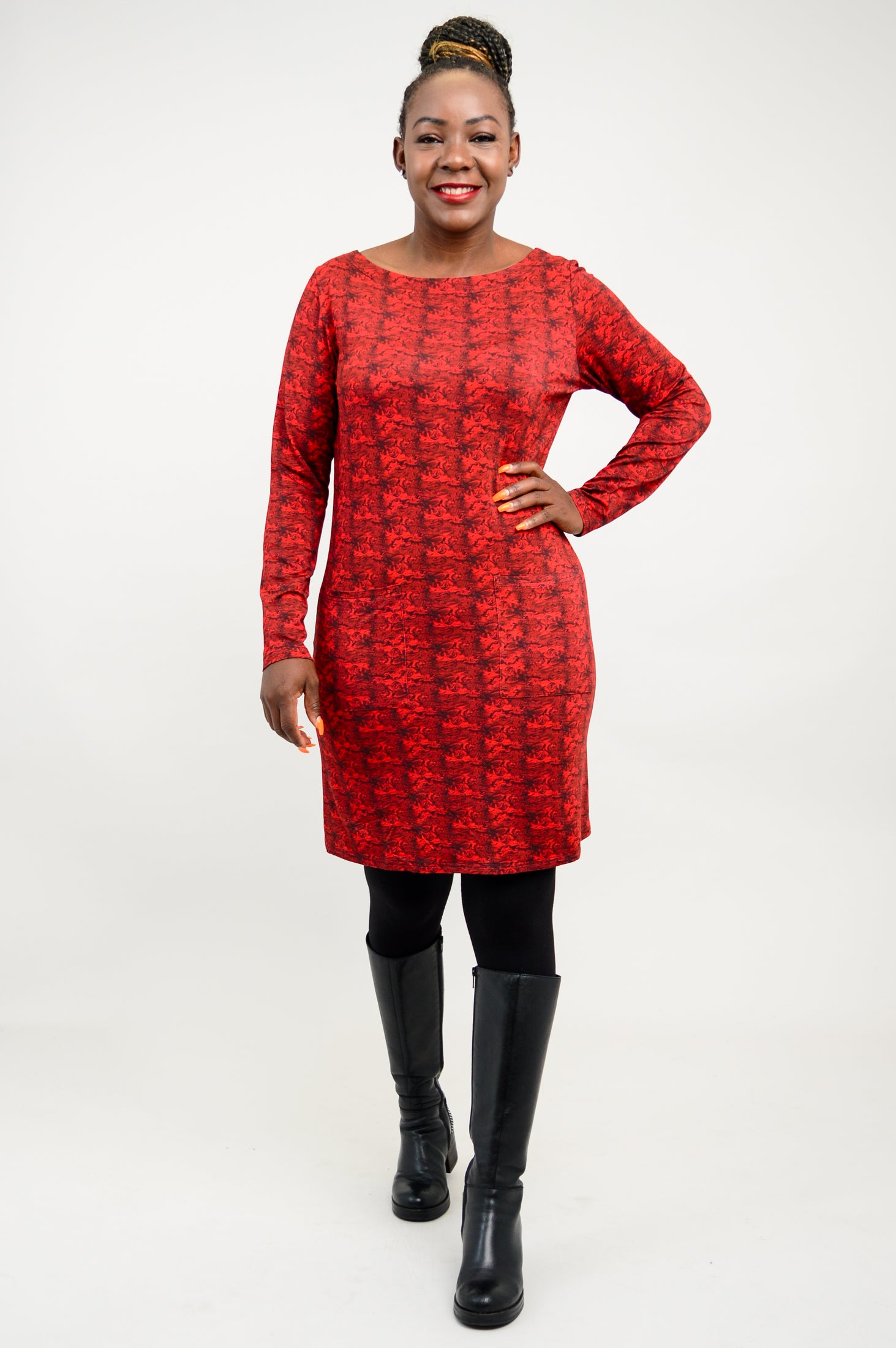 Lola Long Sleeve Dress - Soft Bamboo Fabric for Women | Intro Vision Collection | Perfect for Office Wear, Date Night & Fall Layering