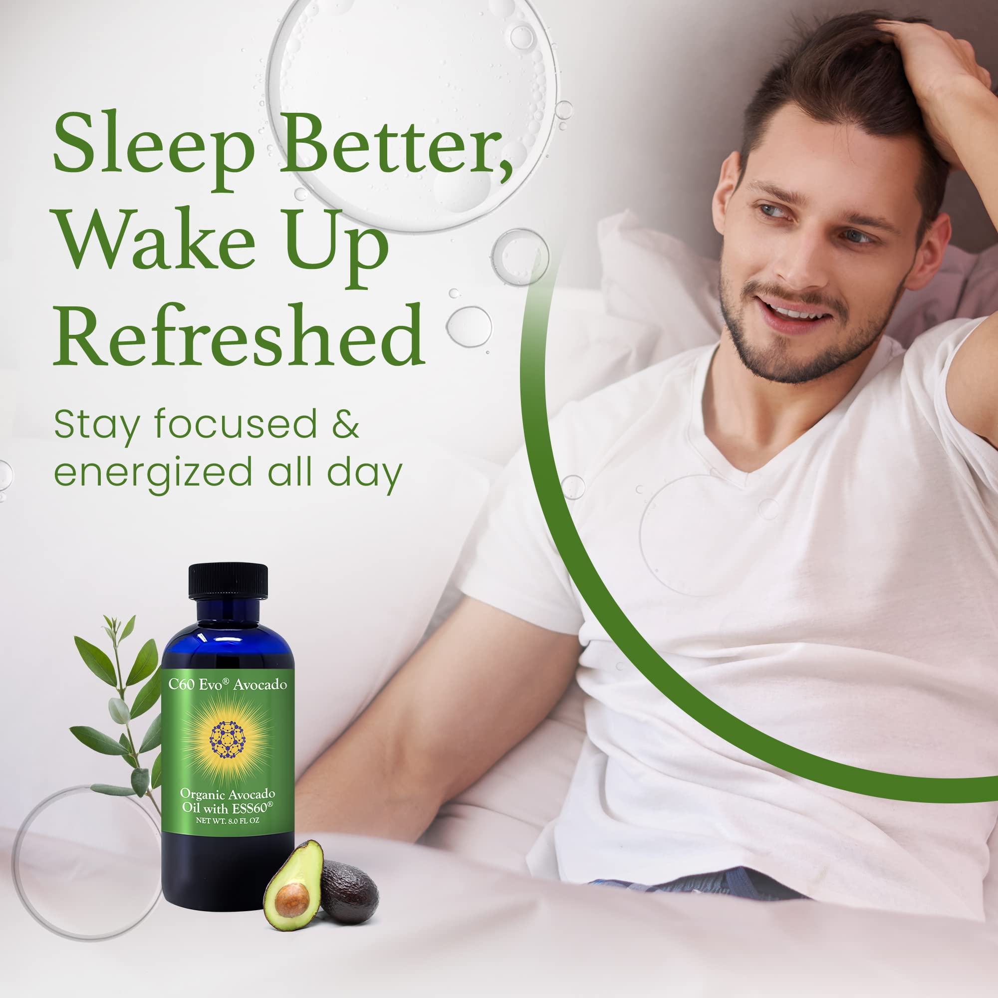 **Organic Avocado Oil, 100% Pure, Rich in ESS60 (.6 mg/mL) – Supports Joint Health, Flexibility, Energy, Immunity & Sleep – 8 oz – Ideal for Cooking, Skincare & Wellness Supplements**
