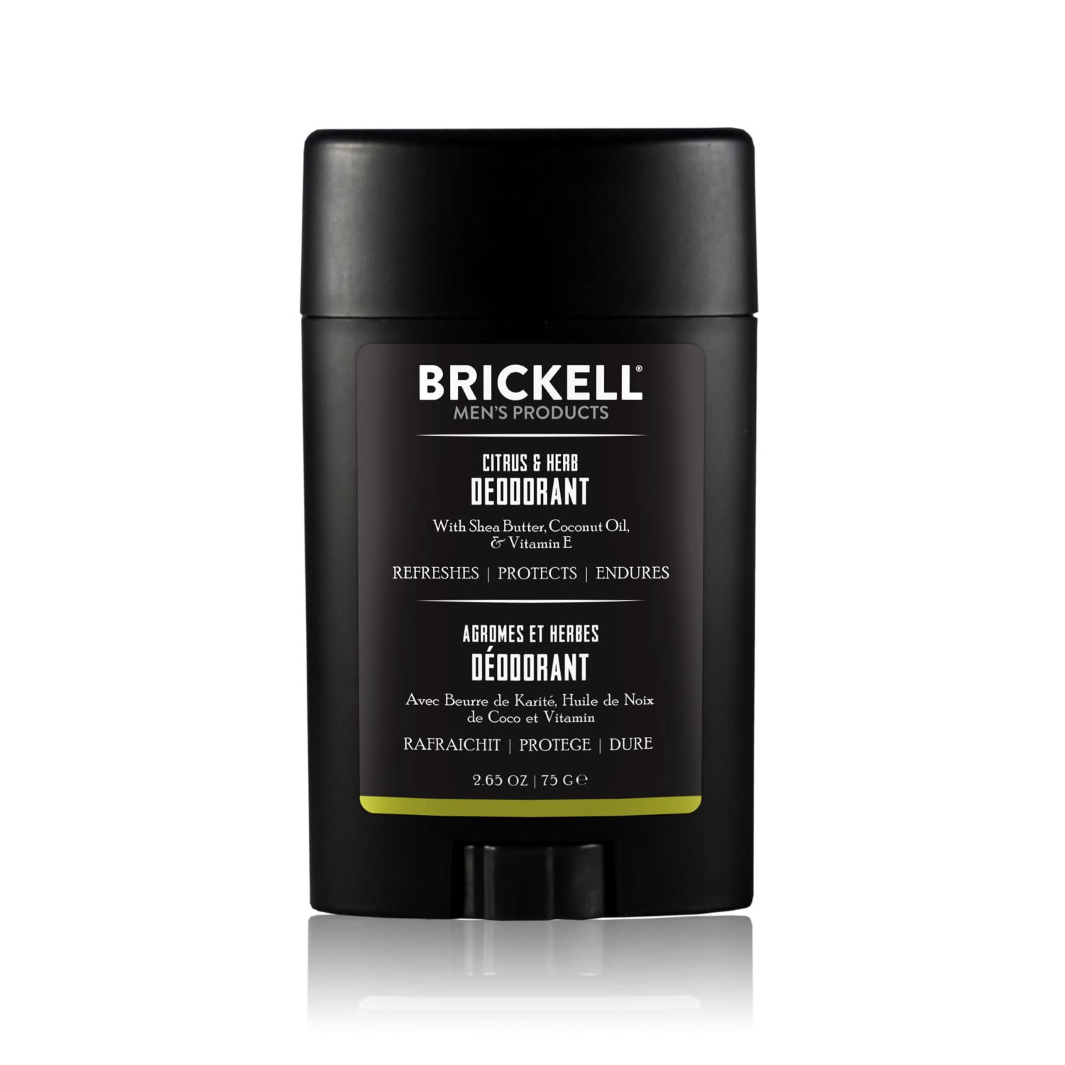 Brickell Men's Natural Deodorant for Men - Aluminum-Free, Organic & Fresh Scent - All-Day Odor Protection - Ideal for Gym, Work & Daily Use