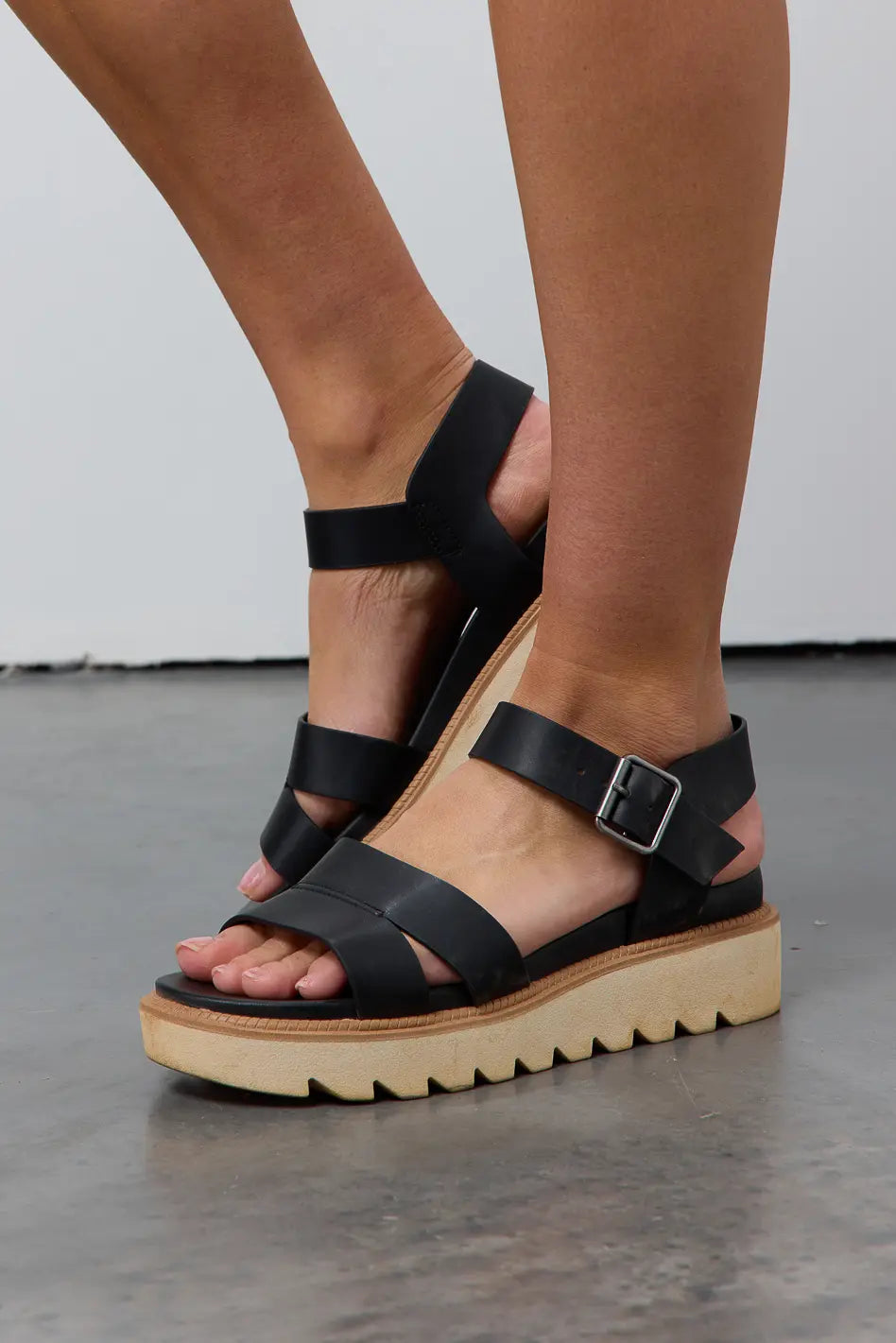 Jovie Platform Sandals for Women - Black Comfortable Summer Casual Shoes | Perfect for Beach, Vacation & Everyday Wear