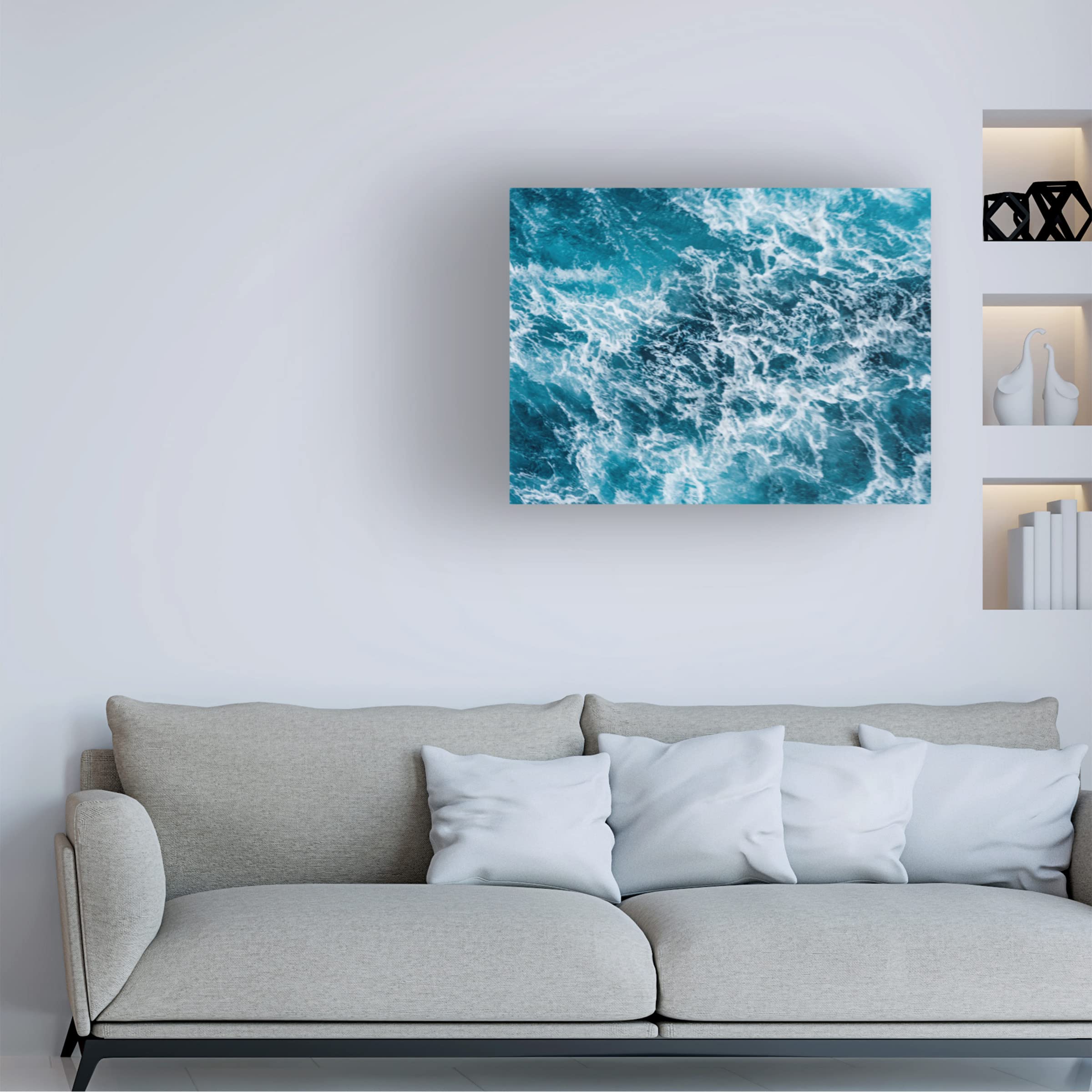 Trademark Fine Art 'Turbulent Tasman Sea IV' Canvas Wall Art Print by Eva Bane - Ocean Wave Painting for Coastal Home Decor, Living Room & Office