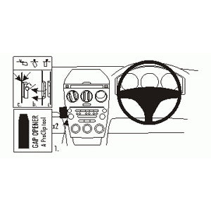 ClicOn No Holes Angled Dash Mount for Mazda 6 (2002-2007) - Secure Phone Holder for Hands-Free Driving & GPS Navigation