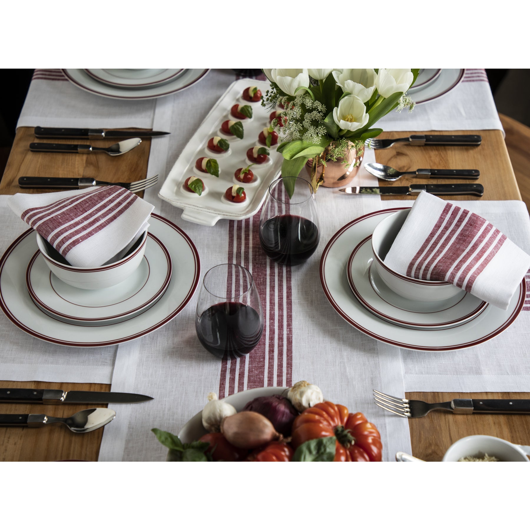 Rustic Farmhouse Table Runner - Cotton Linen Blend for Dining Room Decor - Perfect for Thanksgiving, Christmas & Everyday Use