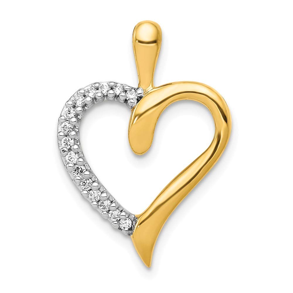 14K Diamond Heart Pendant Necklace for Women - Romantic Love Jewelry Gift for Anniversary, Valentine's Day & Special Occasions | Elegant Layering Piece for Everyday Wear or Date Night