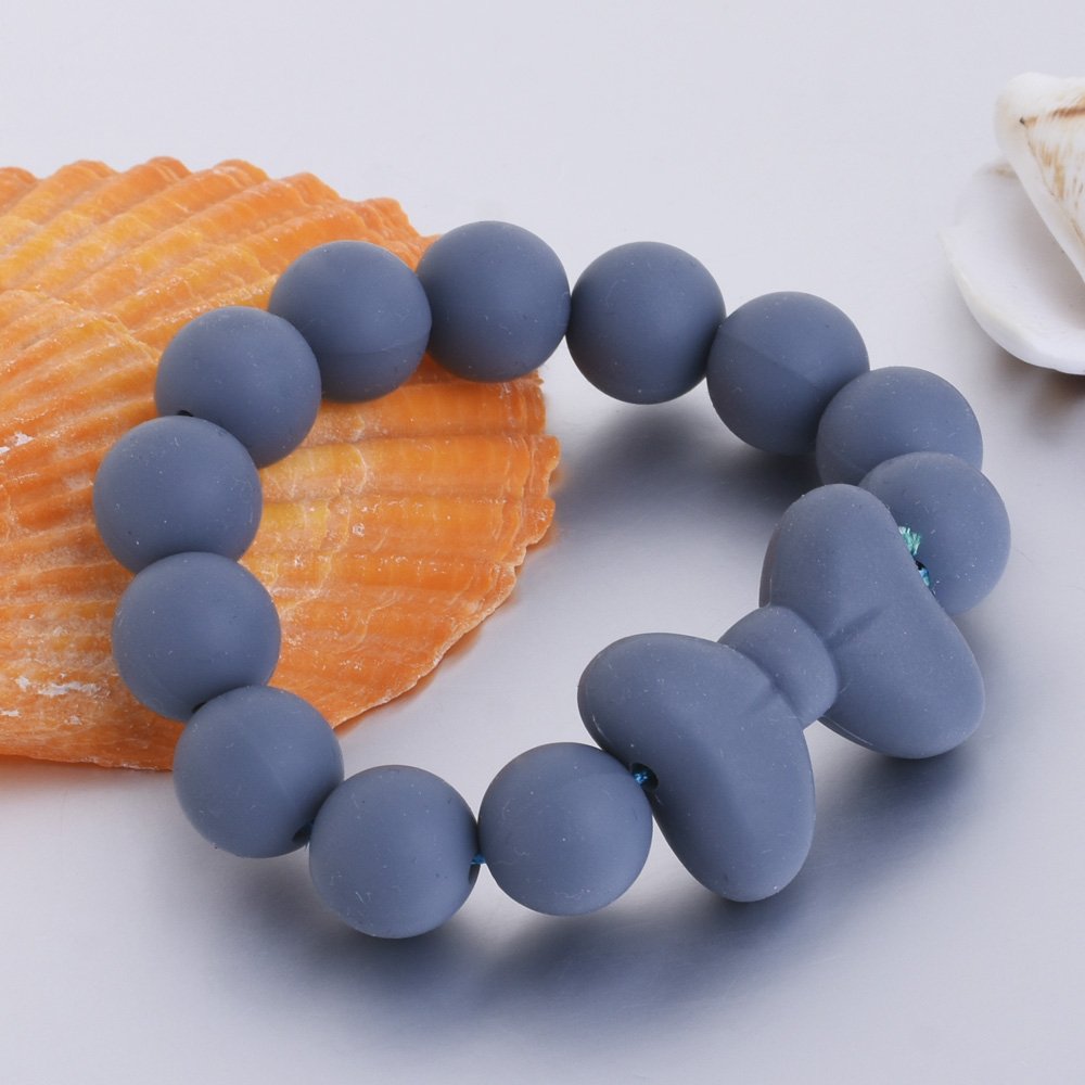15x18.2x10.5mm Rabbit-Shaped Food Grade Silicone Beads - 10pcs Purple Silicone Necklace for DIY Jewelry Making & Baby Teething Toys